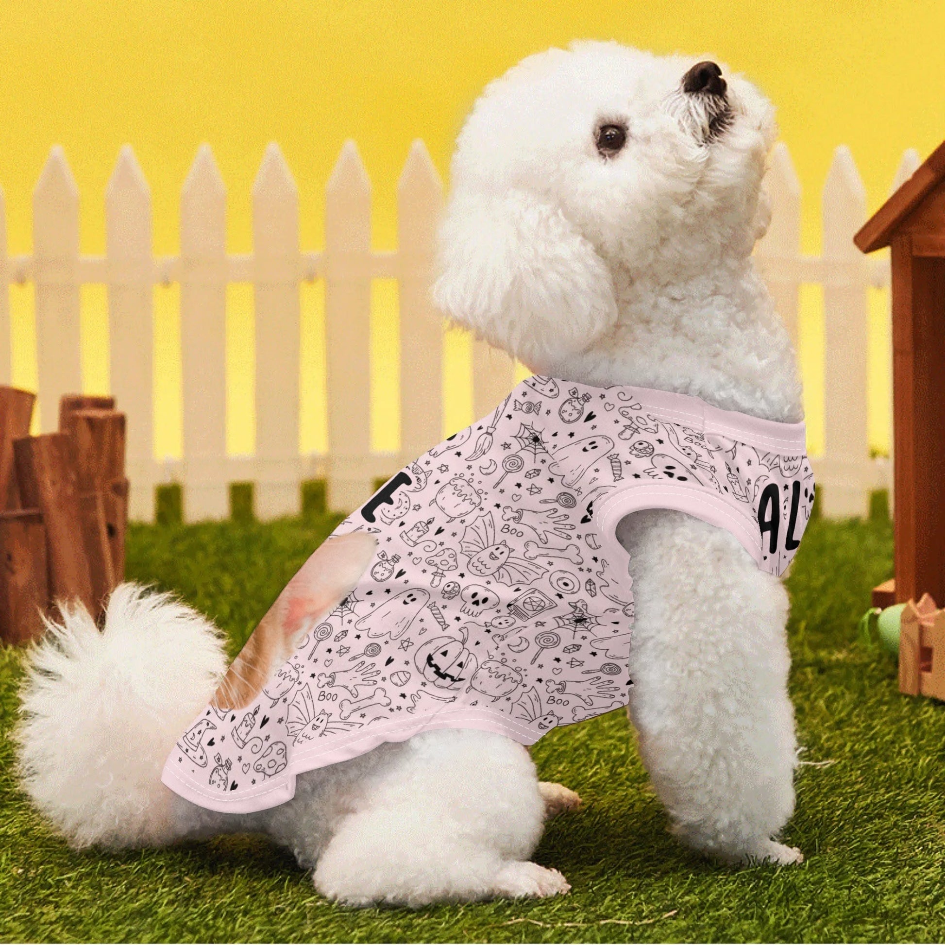 Adorable Halloween Pet Shirt ā Lightweight Outfit for Dogs & Cats with Spooky Prints - De Krys