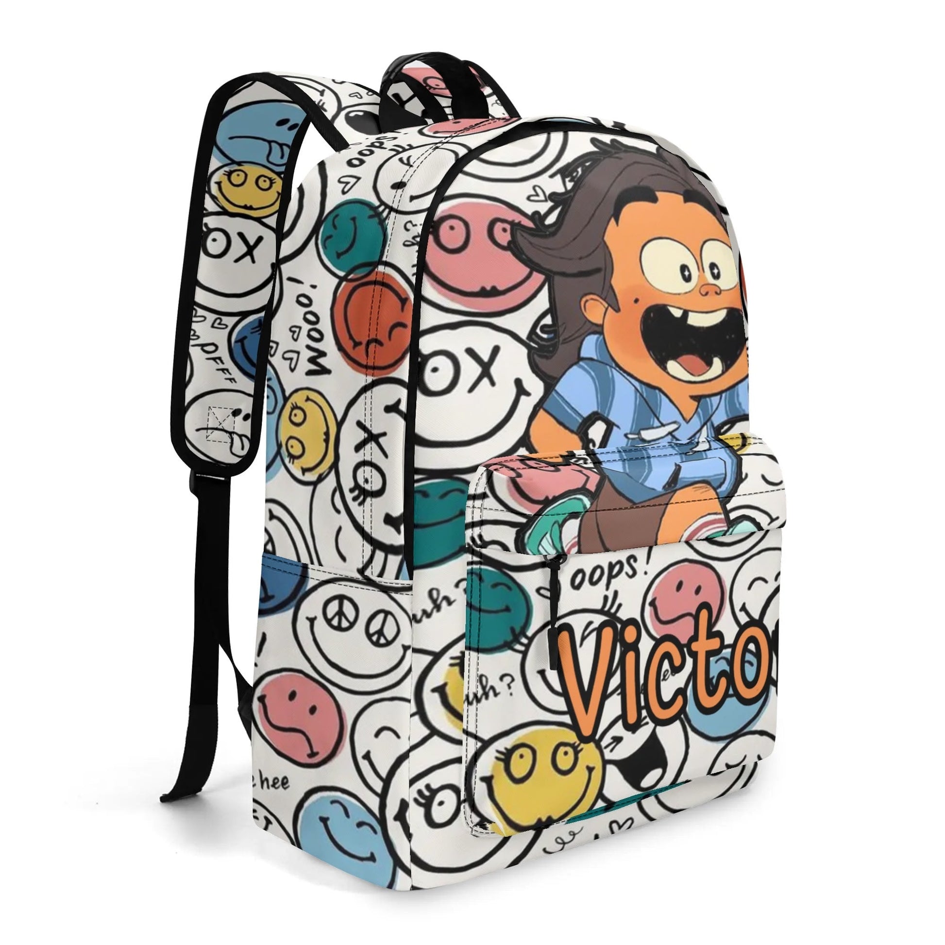 Custom Cartoon Kids Backpack 🎒 | Personalized Name School Bag - De Krys