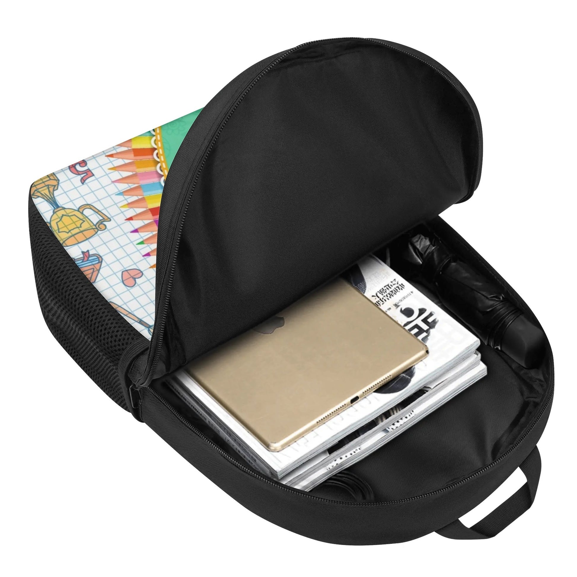 Custom Crayon Backpack with Name & Photo | Personalized School Bag for Kids - De Krys