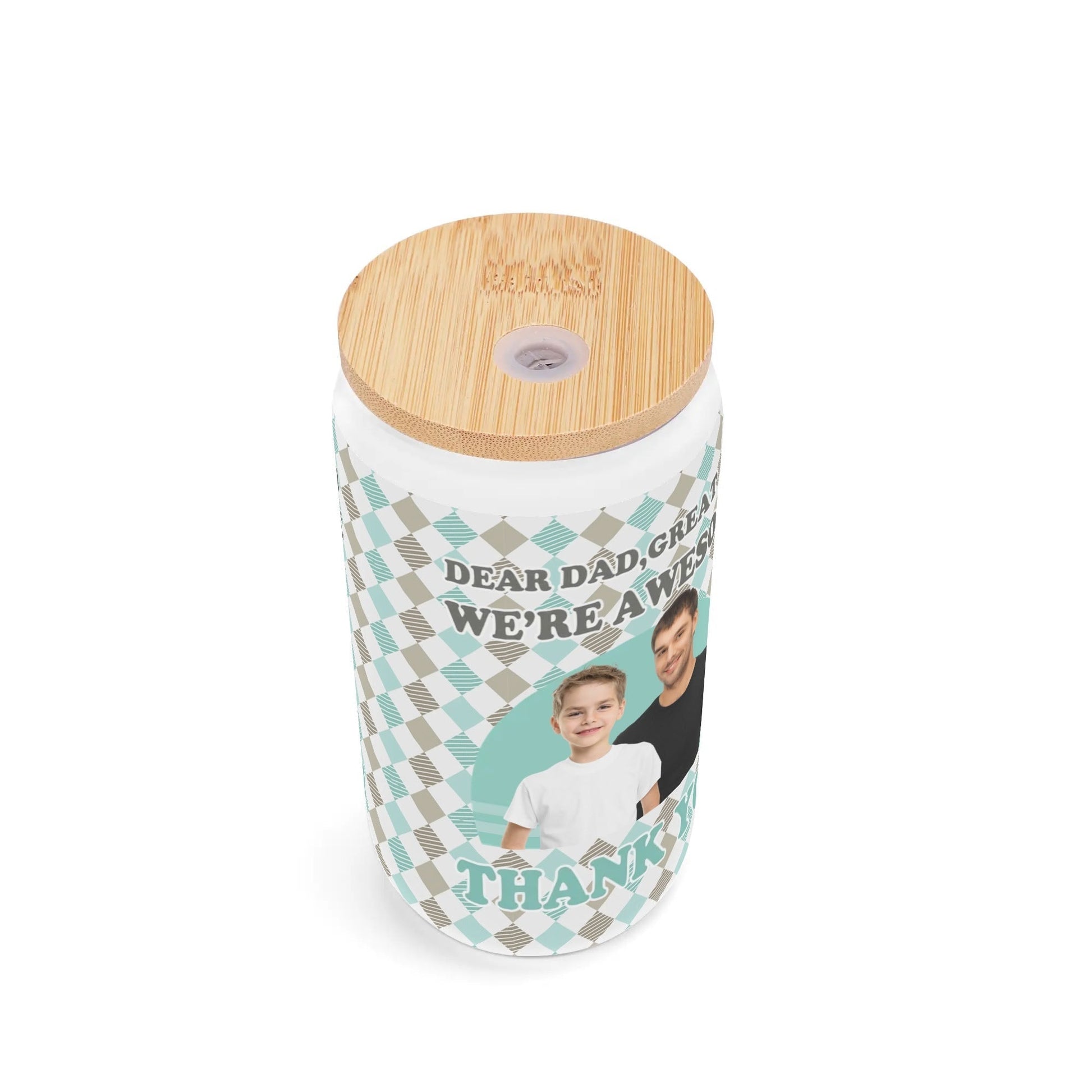 Custom Dad Photo Glass – “Dear Dad, We’re Awesome” Funny Gift - De Krys