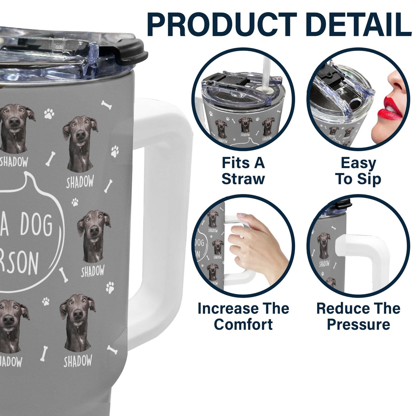 Custom Dog Lover Tumbler – Personalized Pet Travel Mug - De Krys