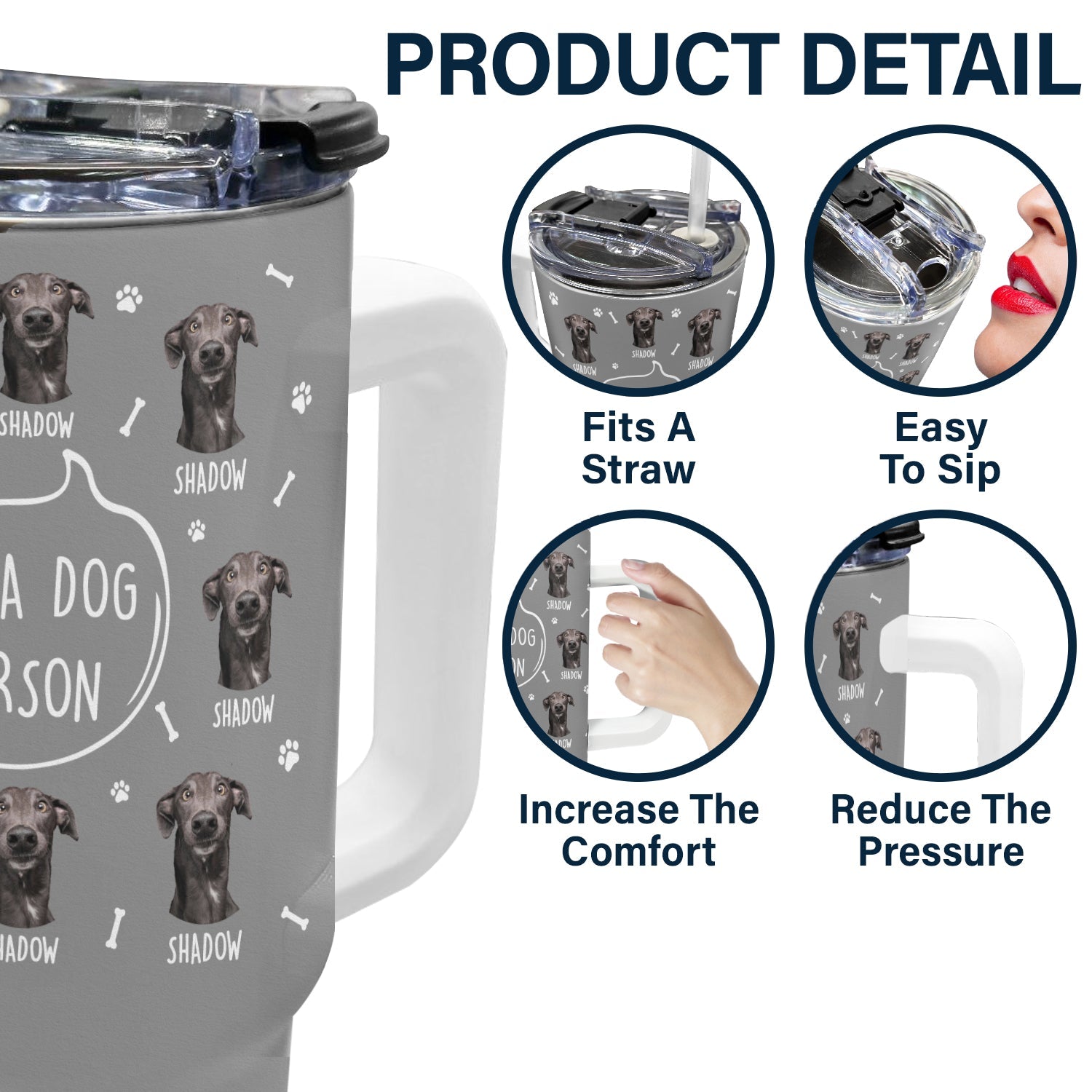 Custom Dog Lover Tumbler – Personalized Pet Travel Mug - De Krys