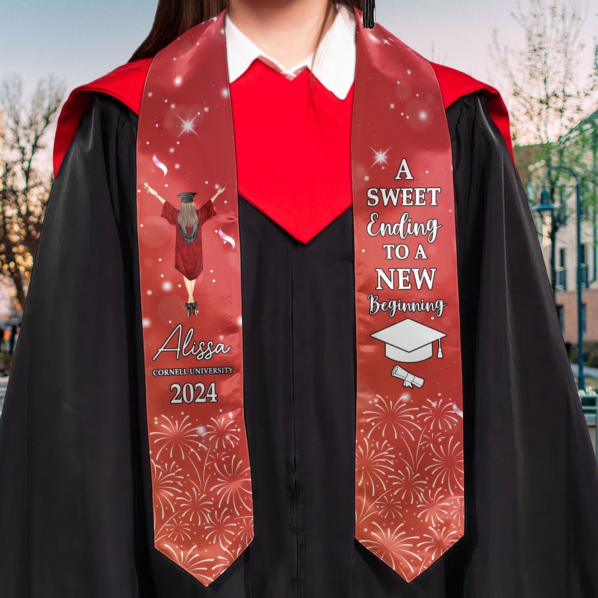 Custom Graduation Stole – Personalized Name, School, Year | - De Krys