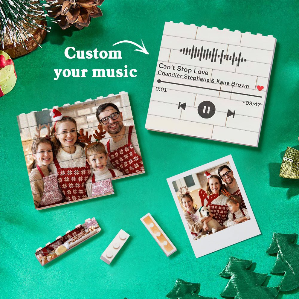 Custom Holiday Photo Puzzle Block – Personalized Christmas Family Gift