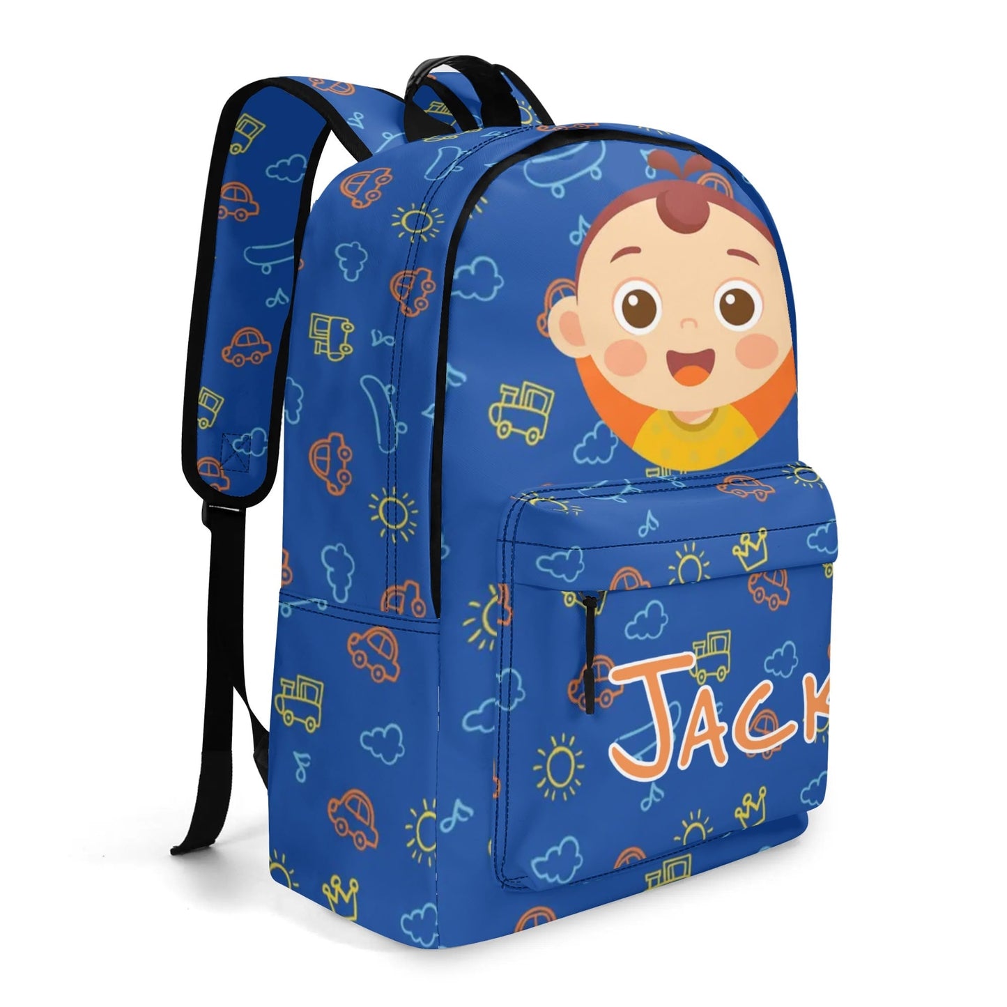 Custom Kids Backpack with Name & Cartoon Face | Personalized Toddler Bag for Preschool - De Krys