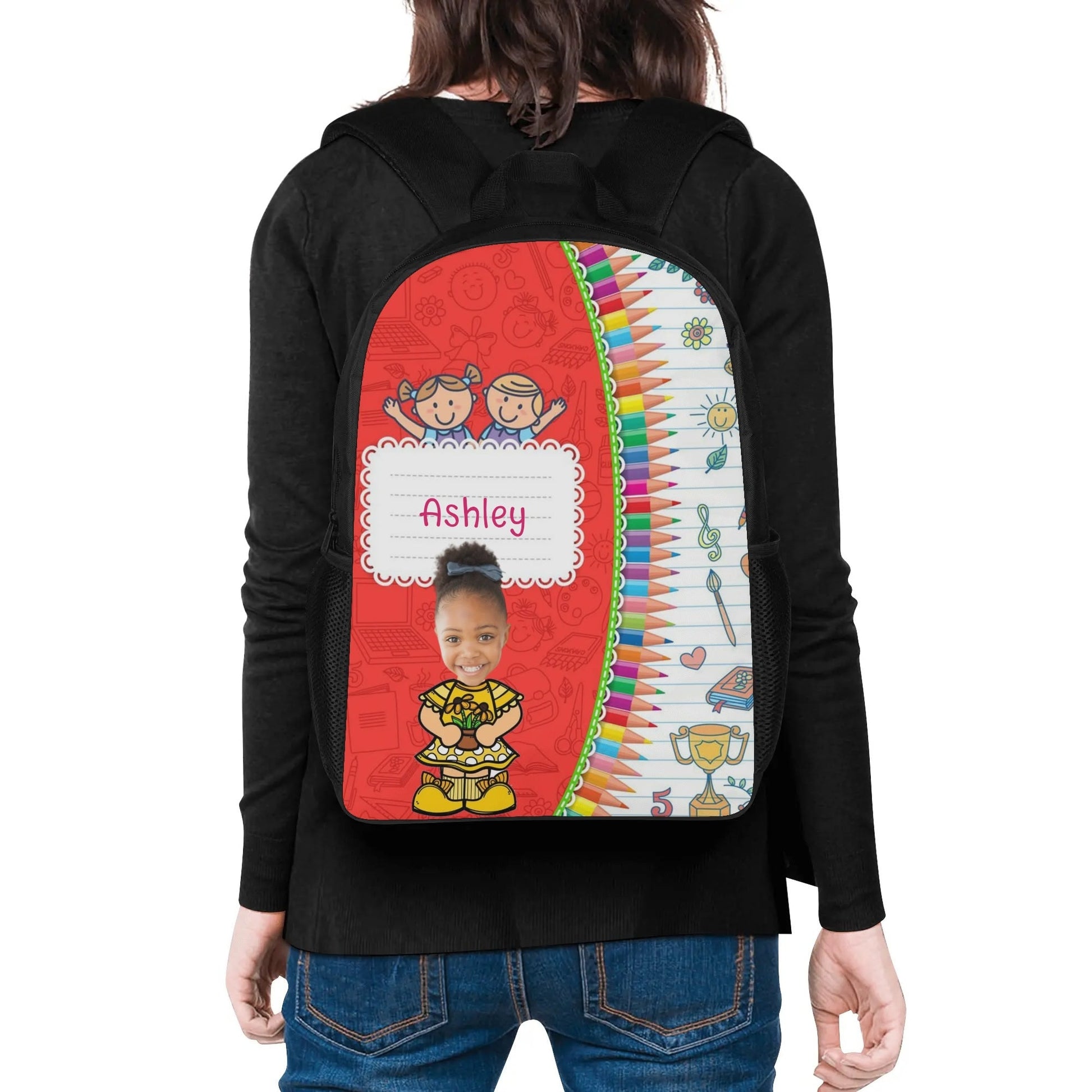 Custom Kids Backpack with Name & Photo – School Bag 🎒 - De Krys