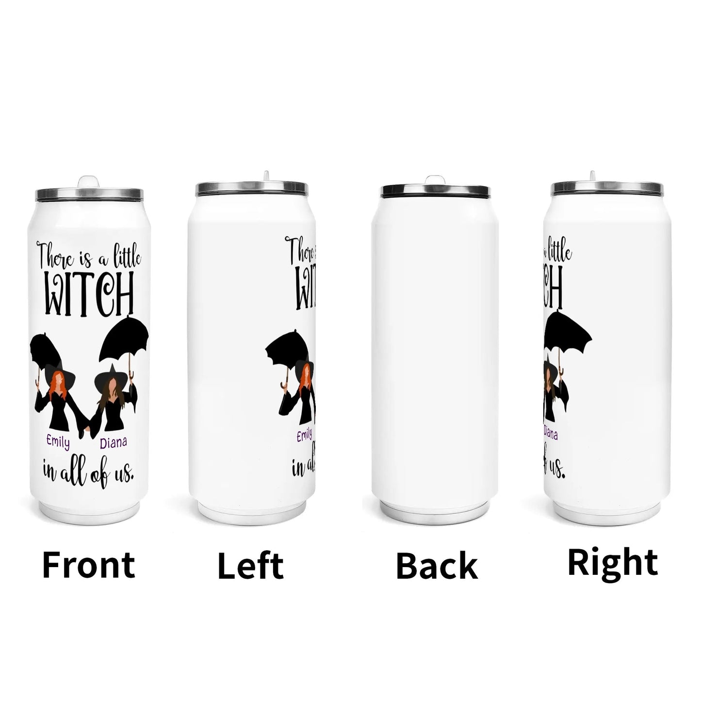 Custom āLittle Witch in All of Usā Tumbler šÆāāļø | Personalized Halloween BFF Water Bottle - De Krys