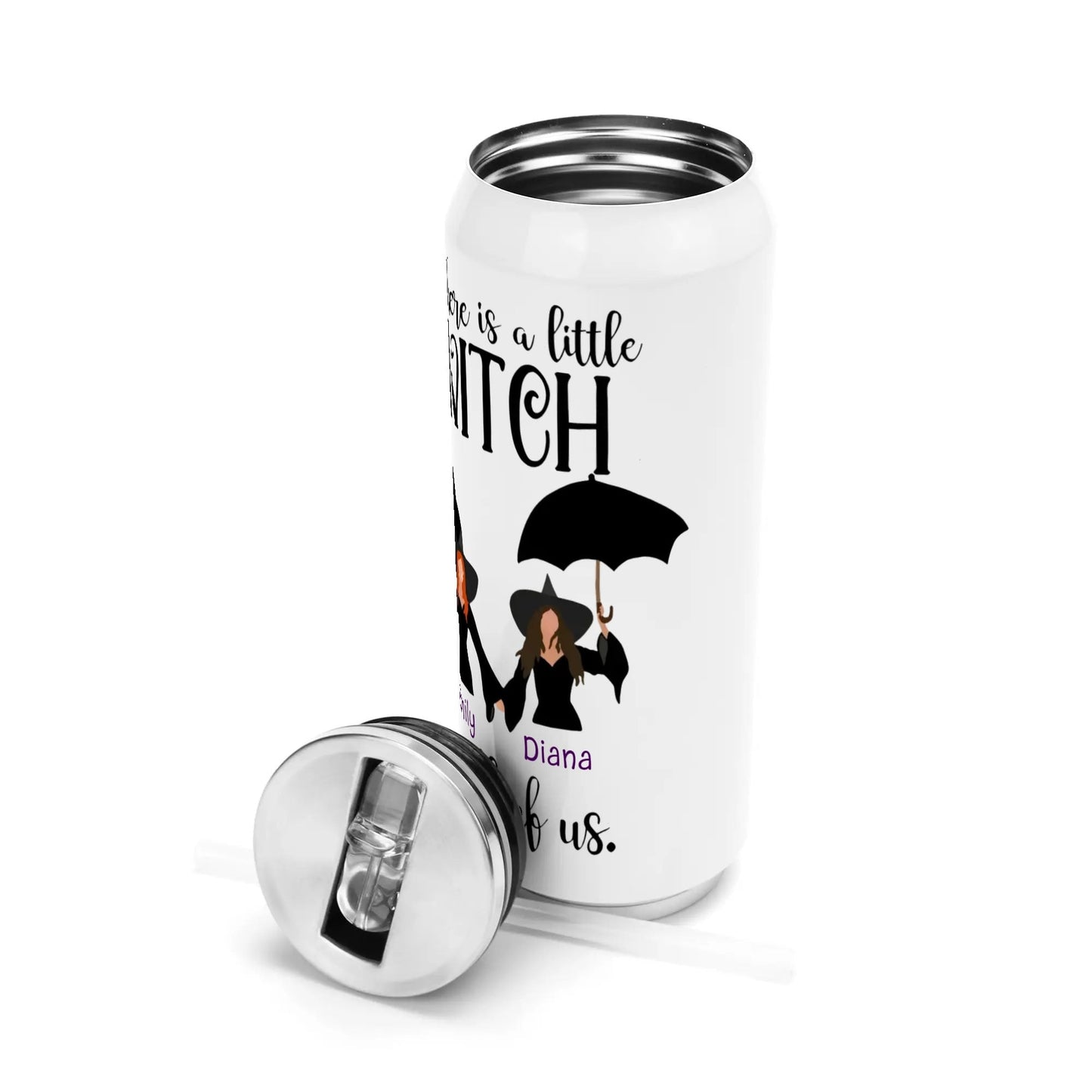 Custom āLittle Witch in All of Usā Tumbler šÆāāļø | Personalized Halloween BFF Water Bottle - De Krys