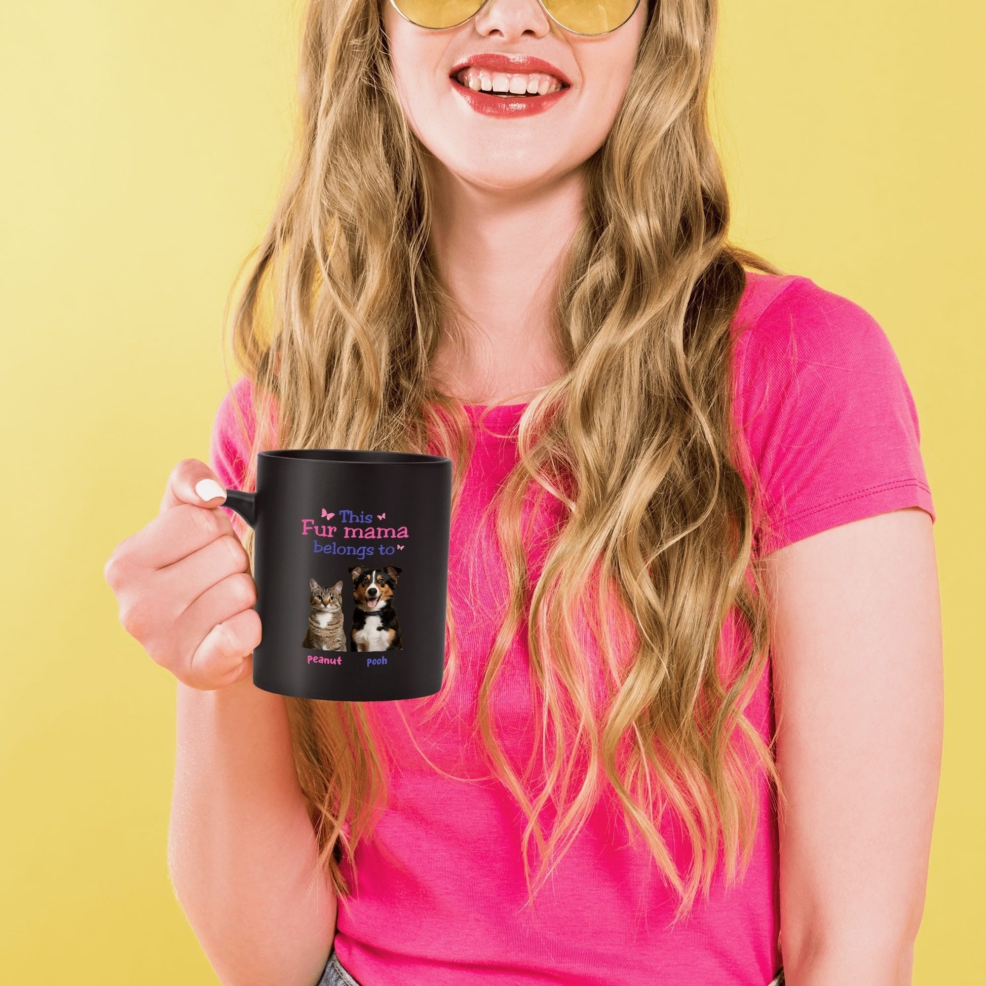 Fur Mama custom pet photo mug – unique personalized gift for dog moms, cat moms, and pet lovers.