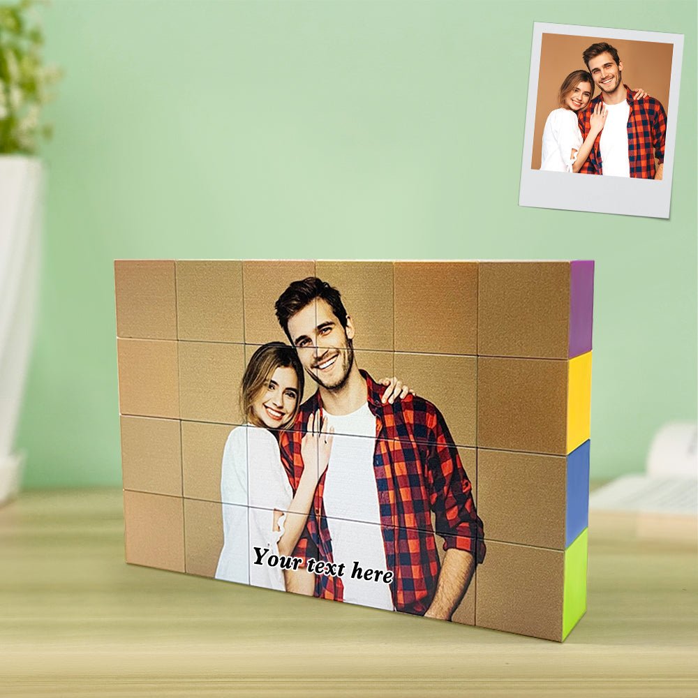 Custom Photo Block Puzzle – Personalized Interactive Keepsake - De Krys