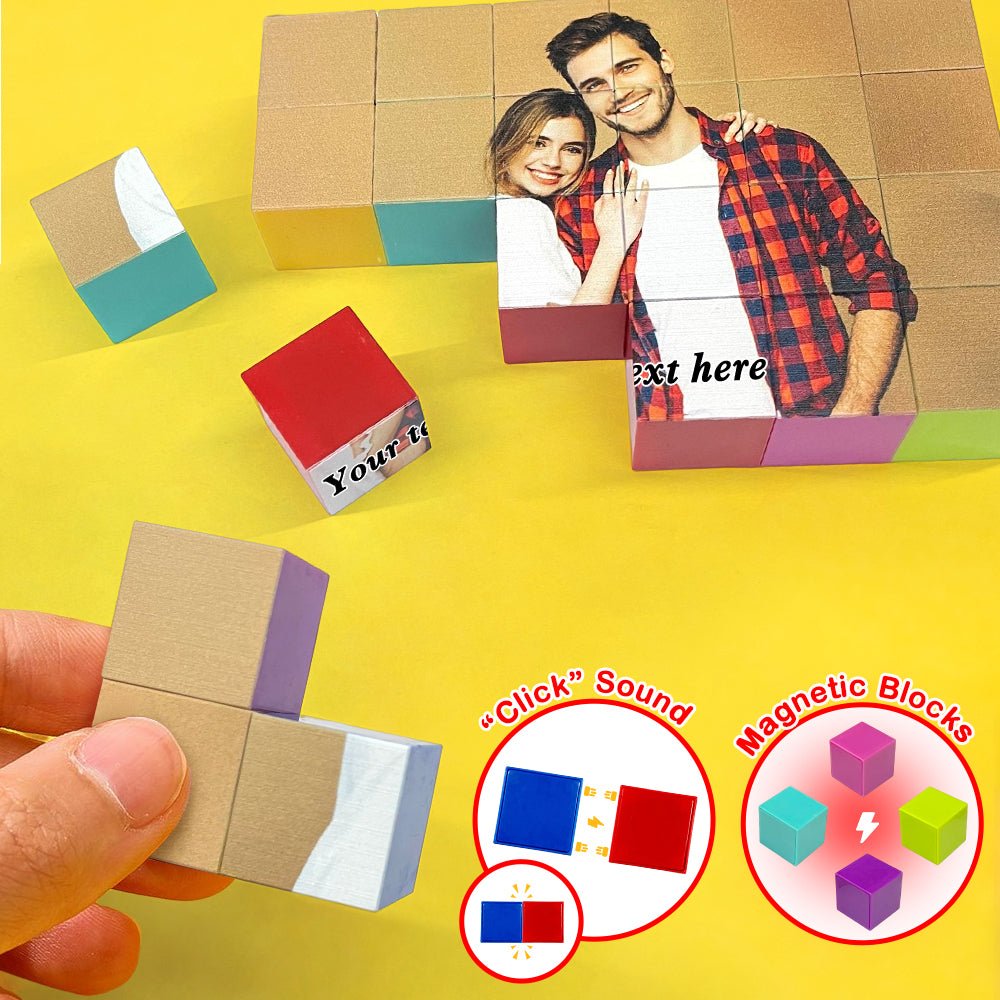 Custom Photo Block Puzzle – Personalized Interactive Keepsake - De Krys
