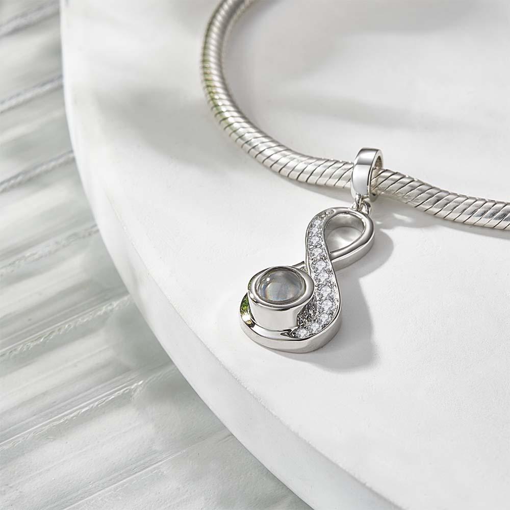 Custom Photo Projection Necklace – Personalized Infinity Pendant with Hidden Memory Inside - De Krys