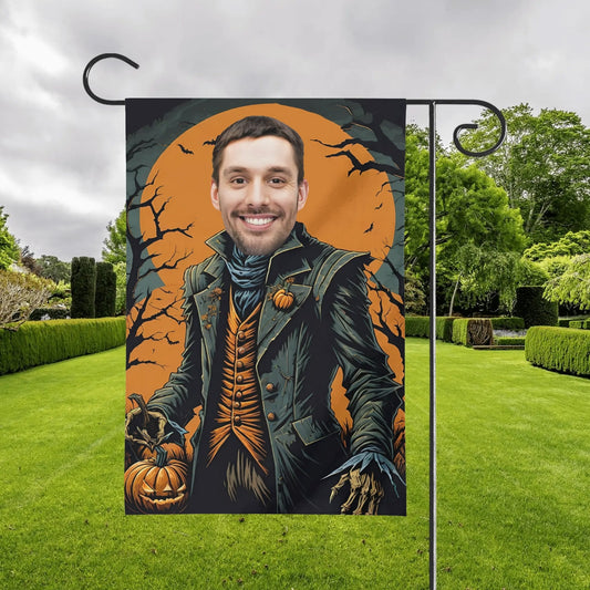 Custom Vampire Garden Flag | Halloween Photo Decoration S Size House Garden Flag - De Krys