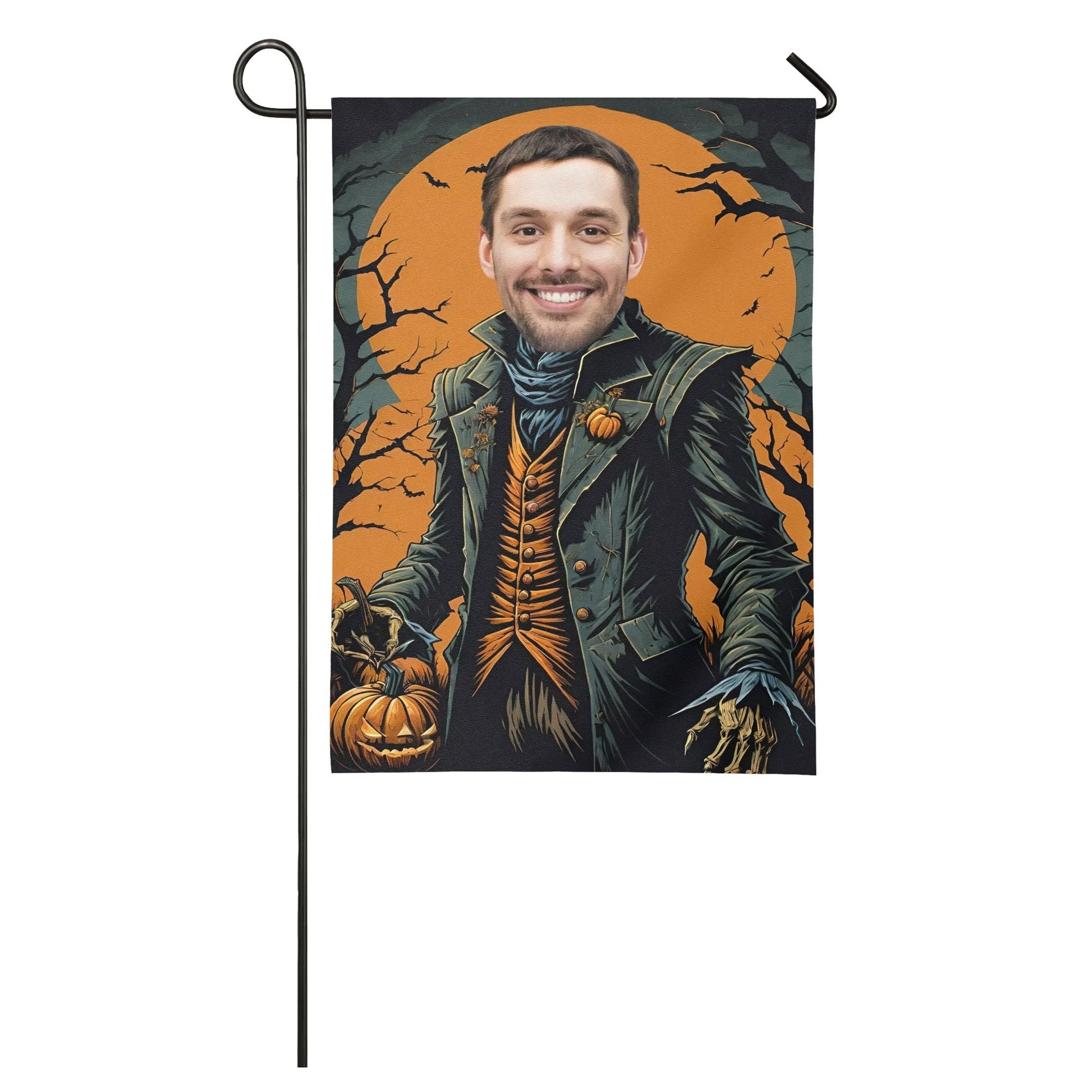 Custom Vampire Garden Flag | Halloween Photo Decoration S Size House Garden Flag - De Krys