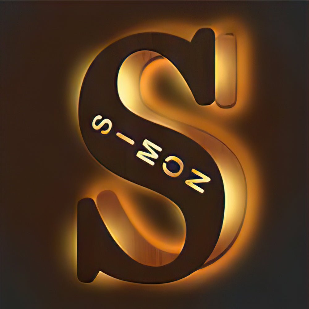 Custom Wooden Letter Lamp – Personalized Alphabet Name LED Night Light - De Krys