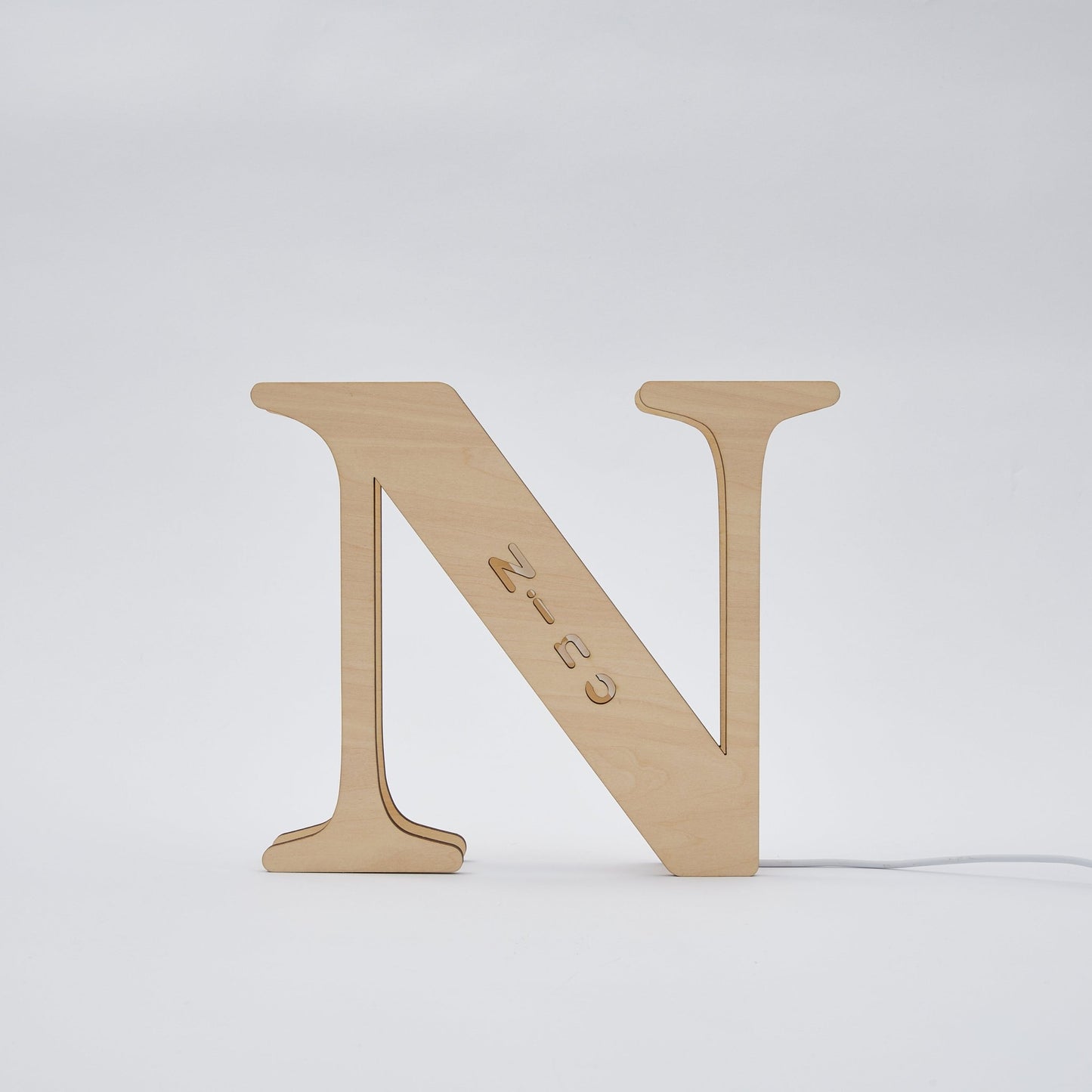 Custom Wooden Letter Lamp – Personalized Alphabet Name LED Night Light - De Krys