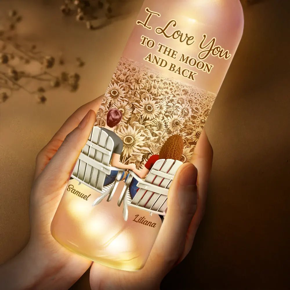 Custom You & Me LED Bottle Lamp – Personalized Couple Gift - De Krys
