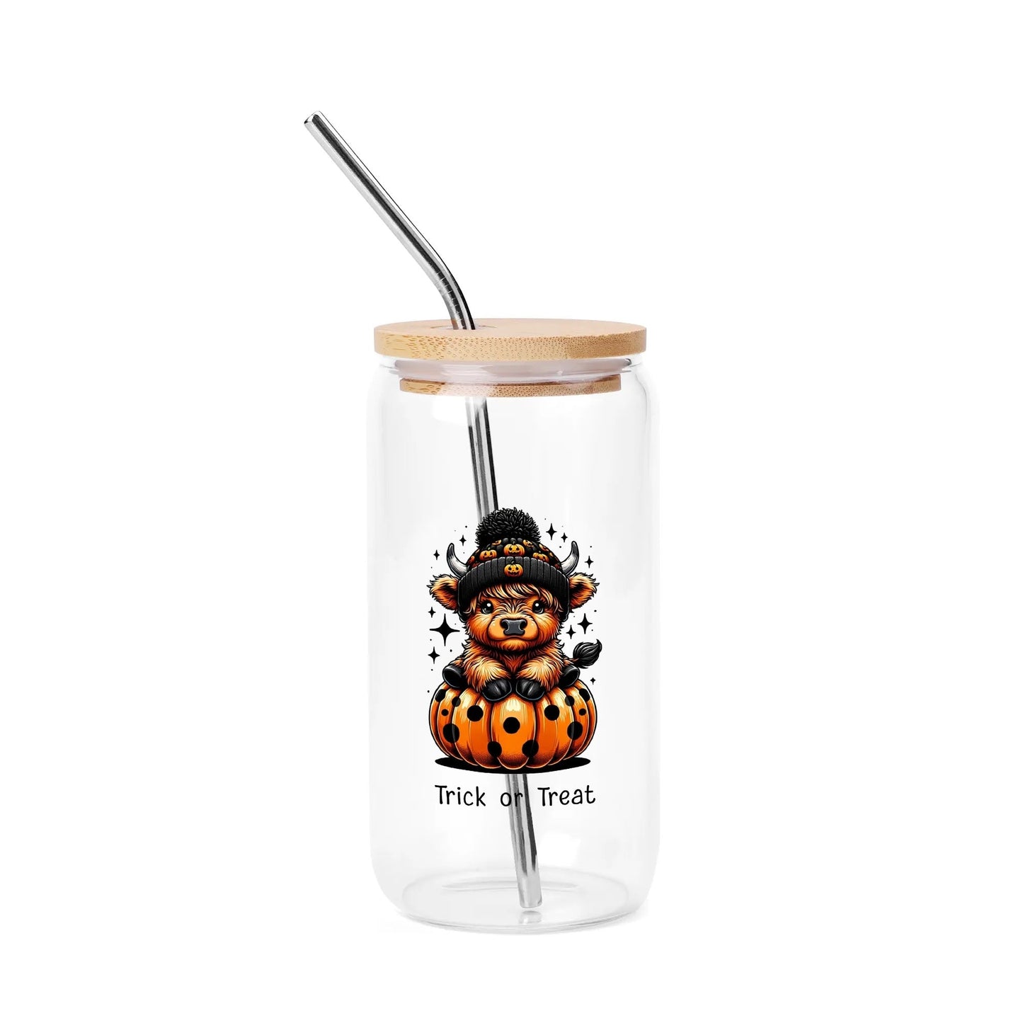 Enchanted Halloween Glass Tumbler – 16oz Personalized Cup for Witchy Fall Brews - De Krys