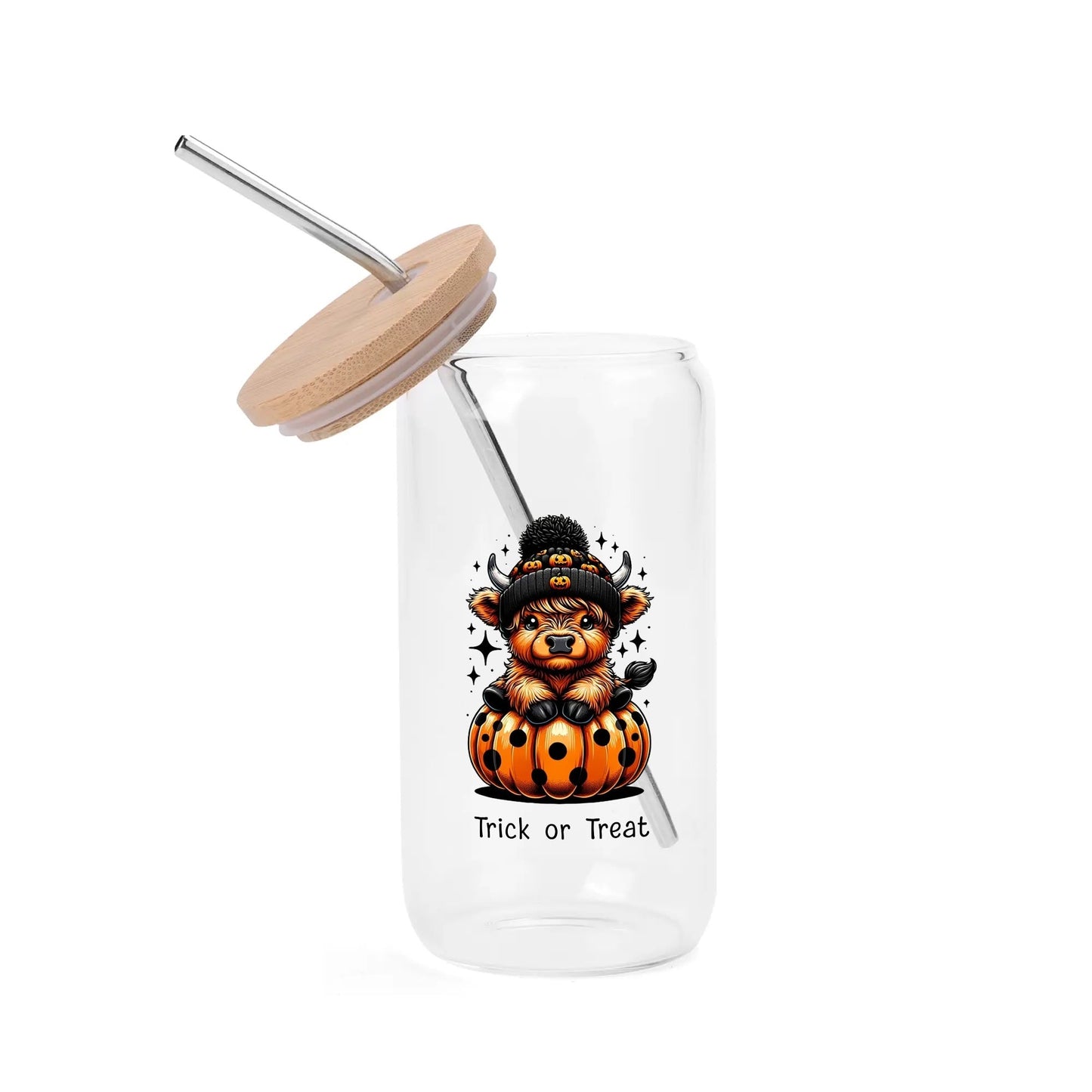 Enchanted Halloween Glass Tumbler – 16oz Personalized Cup for Witchy Fall Brews - De Krys