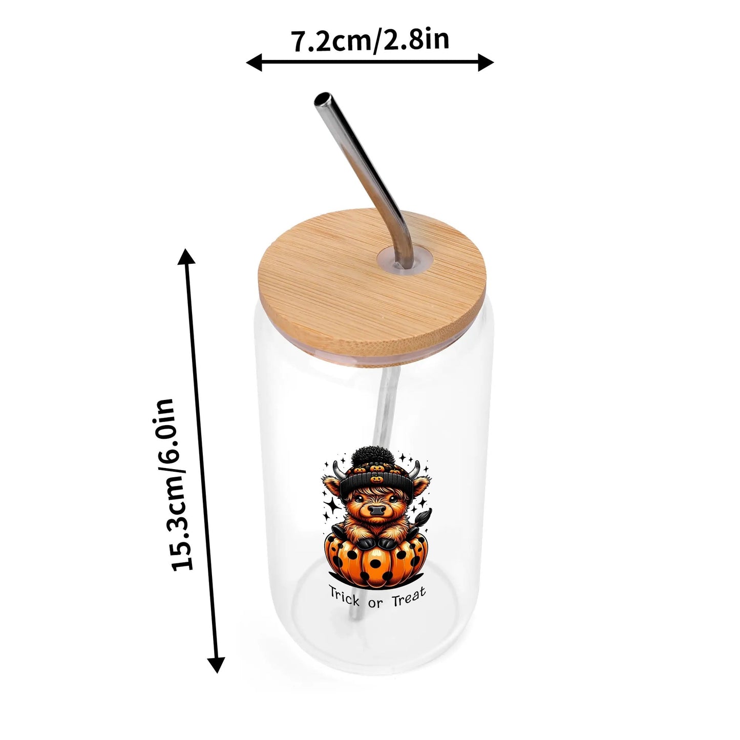 Enchanted Halloween Glass Tumbler – 16oz Personalized Cup for Witchy Fall Brews - De Krys