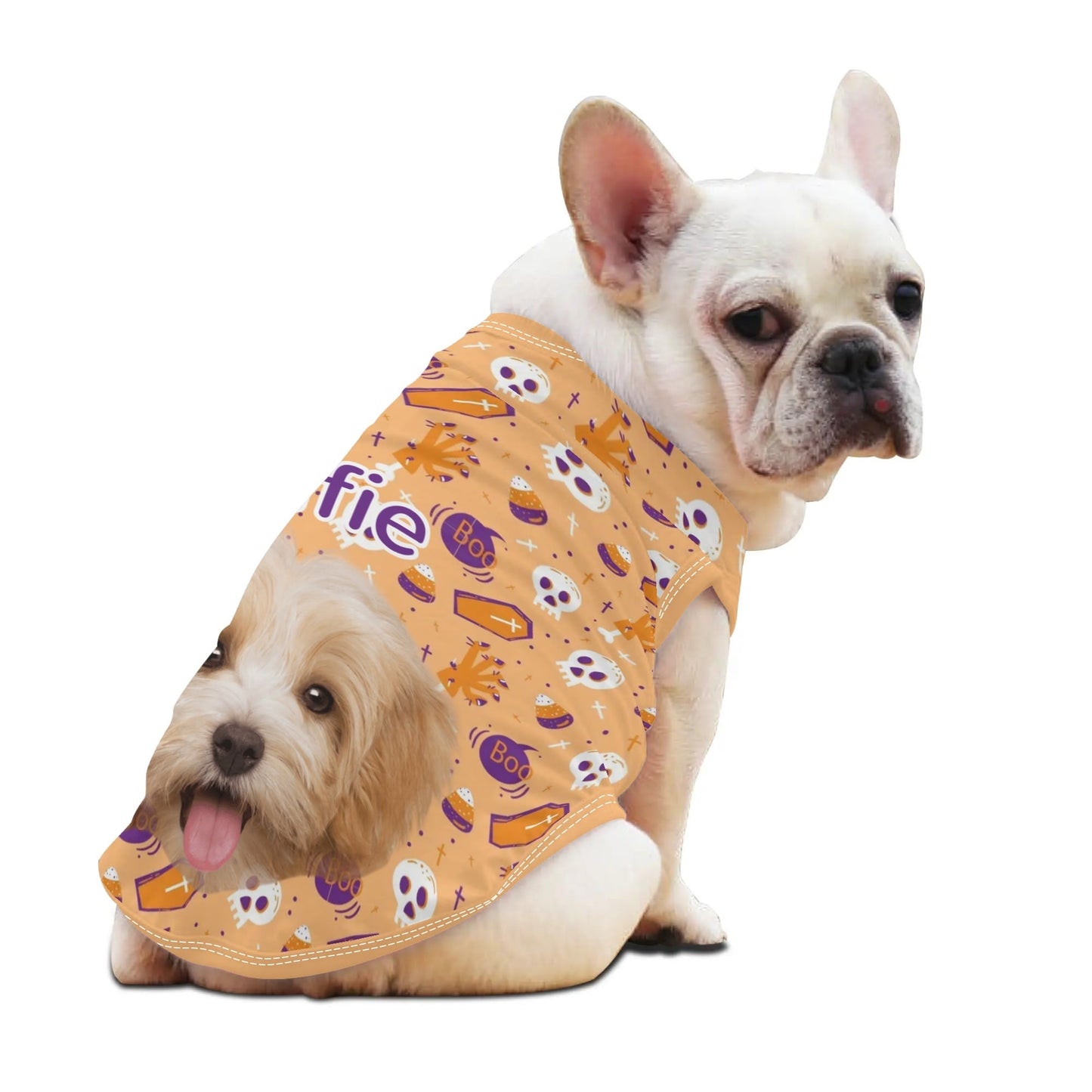 Ghost & Coffin Halloween Pet Shirt – Lightweight Tee for Dogs & Cats - De Krys