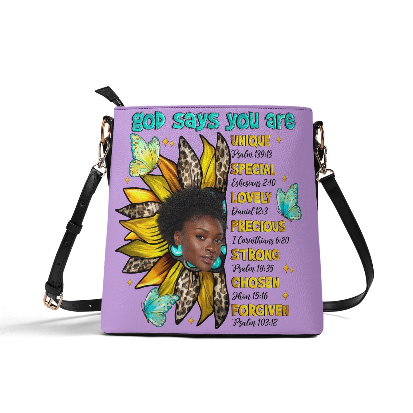 God Says You Are Personalized Handbag 🌻 Custom Photo Faith-Based Purse - De Krys