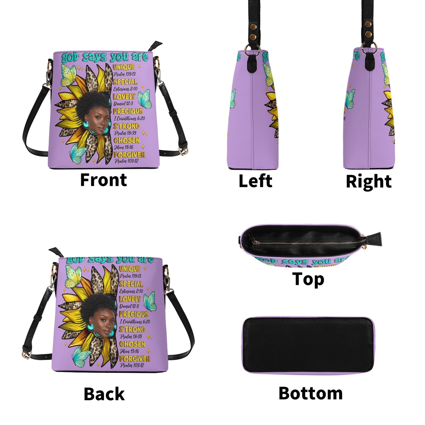 God Says You Are Personalized Handbag 🌻 Custom Photo Faith-Based Purse - De Krys