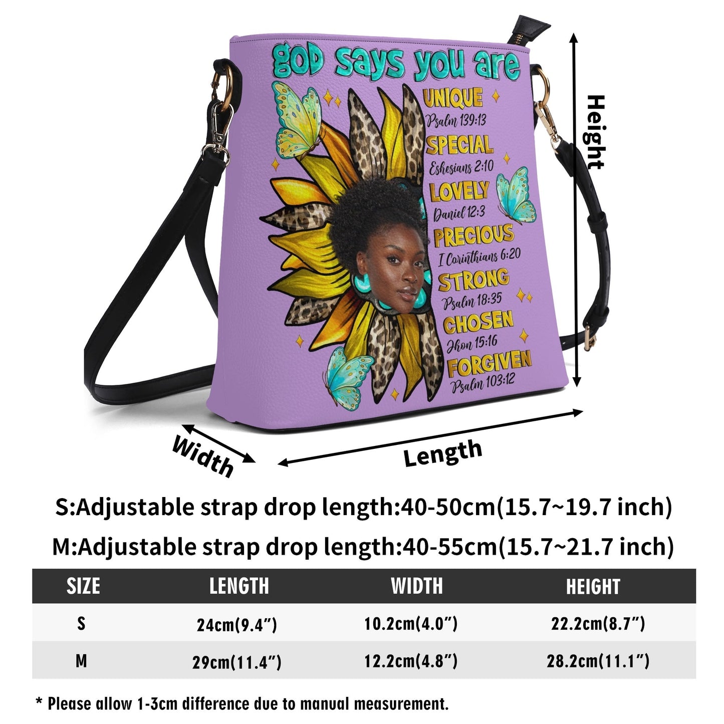 God Says You Are Personalized Handbag 🌻 Custom Photo Faith-Based Purse - De Krys