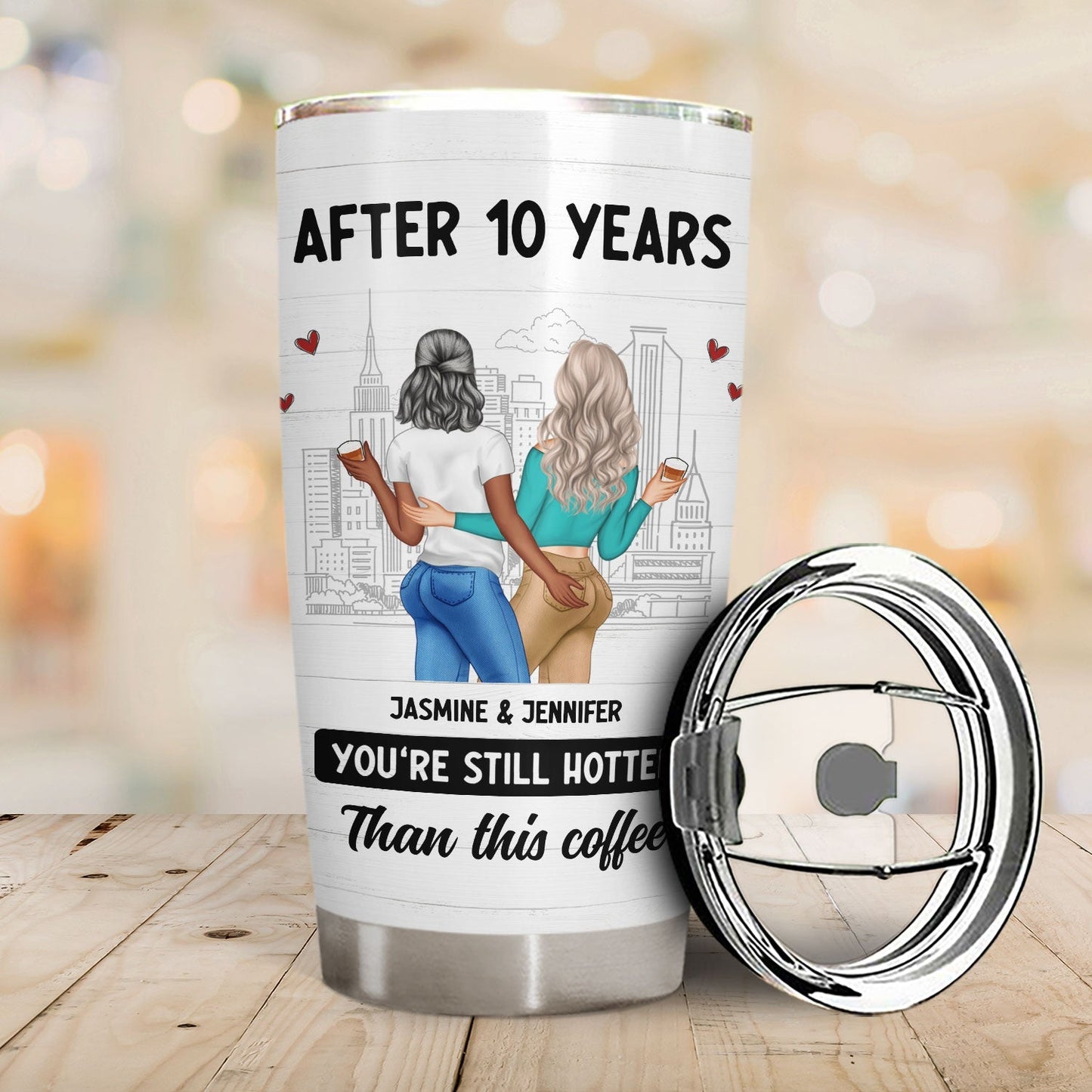 Hotter Than Coffee Tumbler – Personalized Couple’s 40oz Cup Gift - De Krys