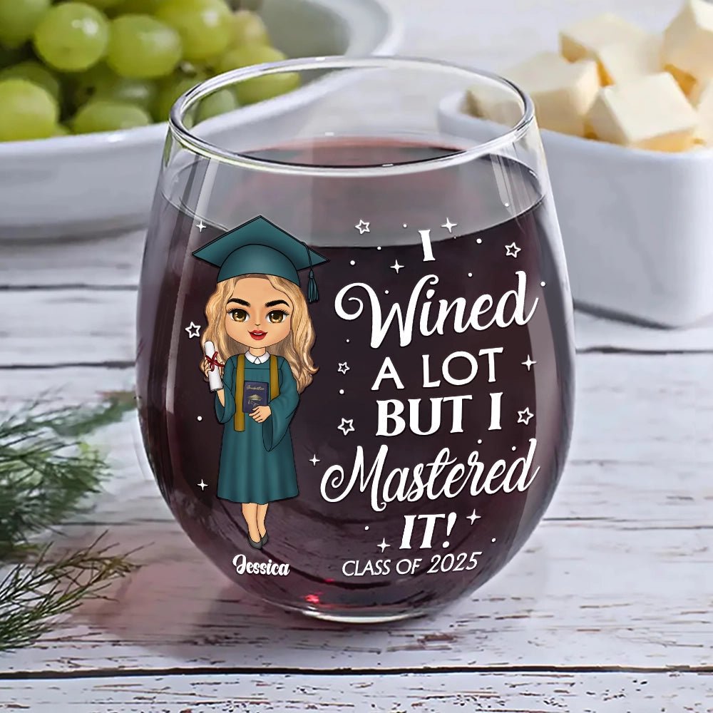 I Wined A Lot” Wine Glass – Funny Personalized Stemless Gift for Wine Lovers - De Krys