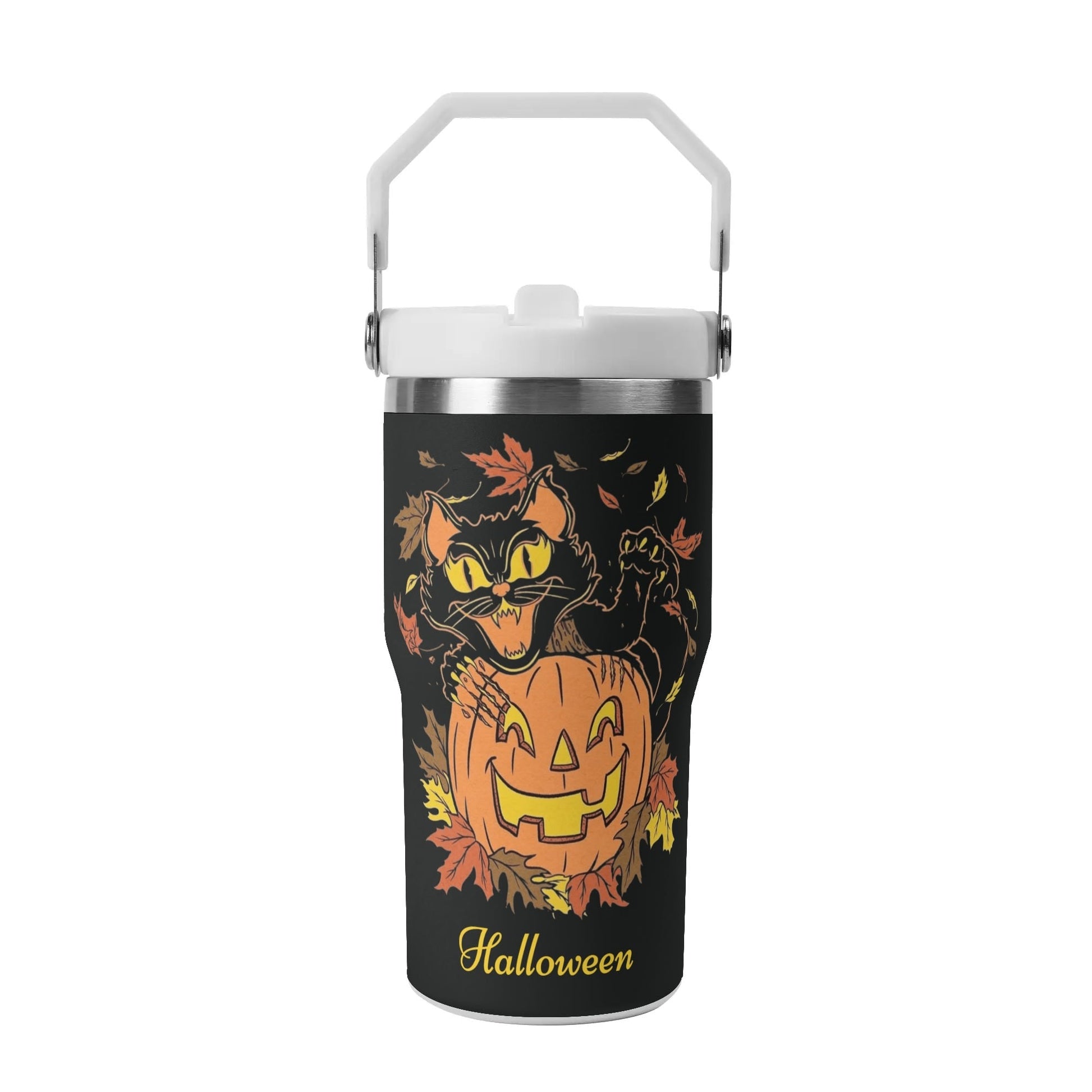 Limited Edition Personalized Black Cat Halloween Tumbler - Add your name below - De Krys