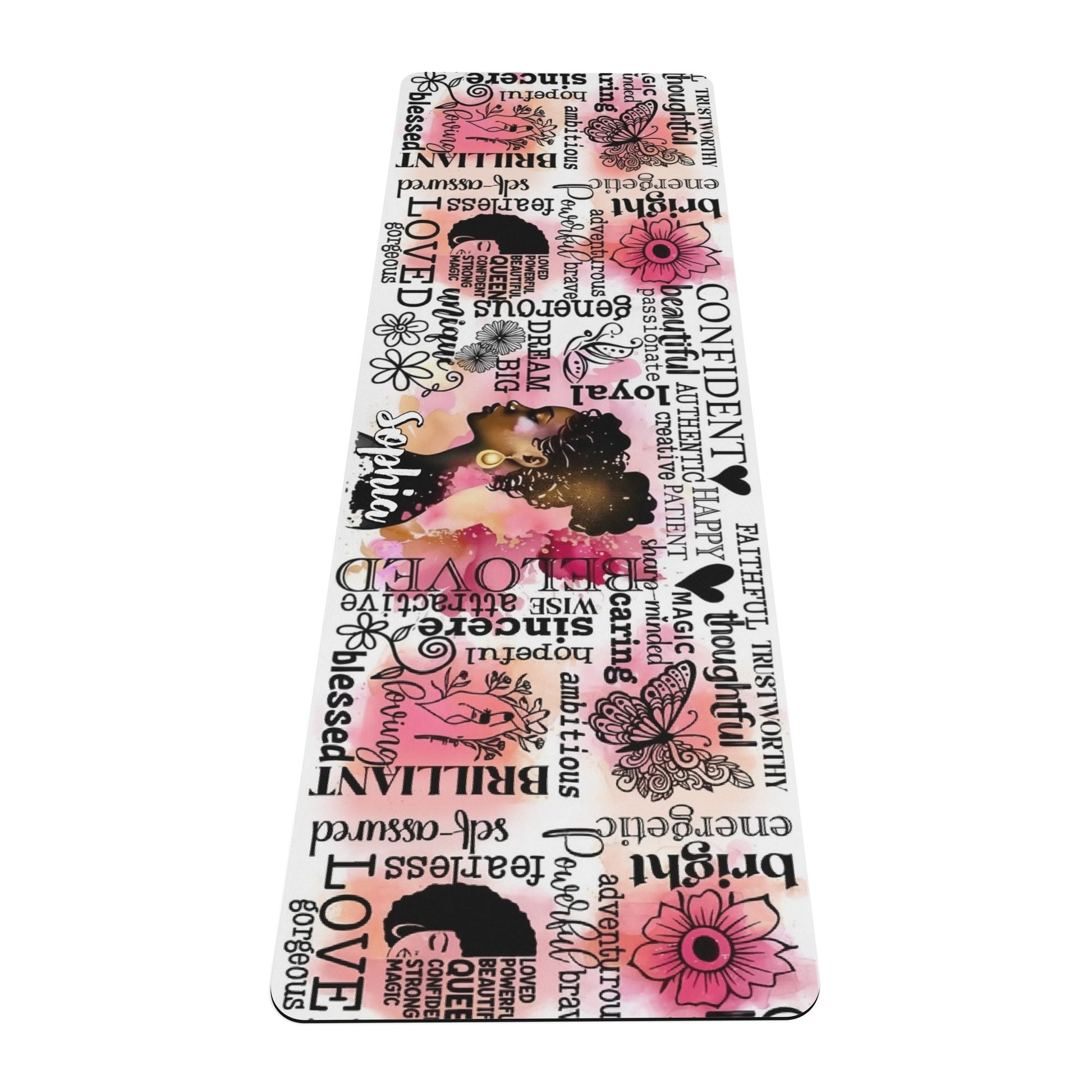 Personalized Affirmation Yoga Mat • Custom Empowerment Fitness Gift - De Krys