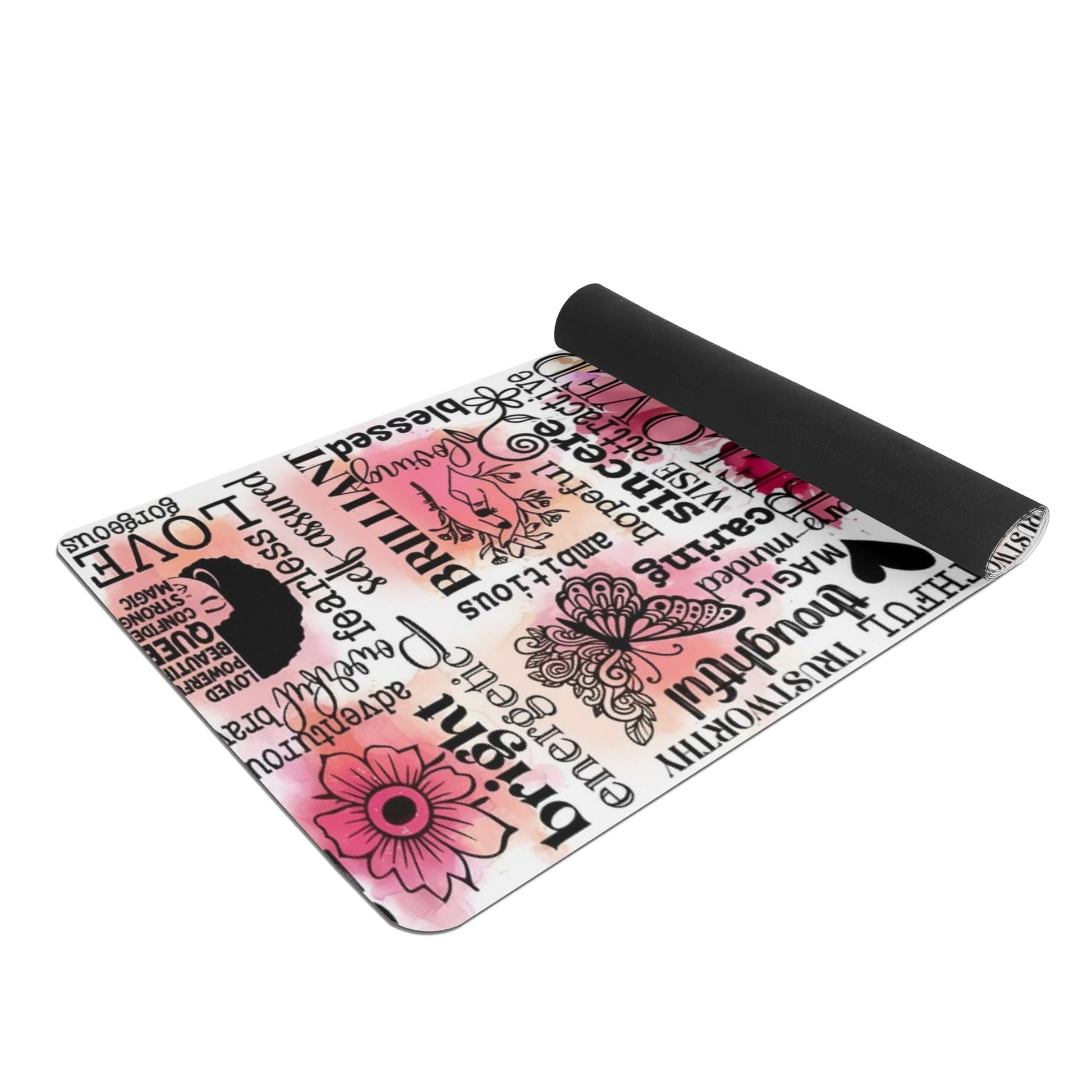 Personalized Affirmation Yoga Mat • Custom Empowerment Fitness Gift - De Krys