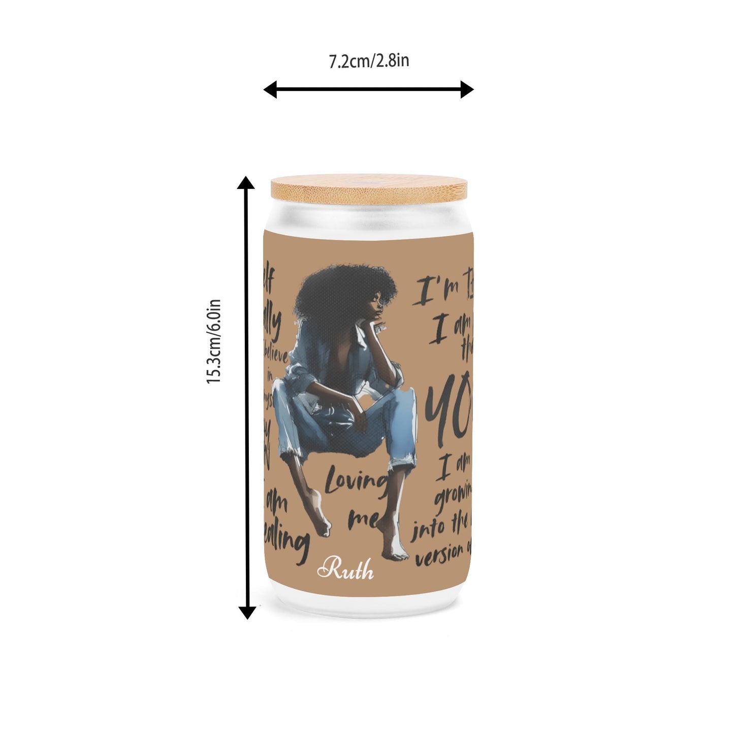 Personalized Afrocentric Affirmation Tumbler • Custom Name Gift - De Krys