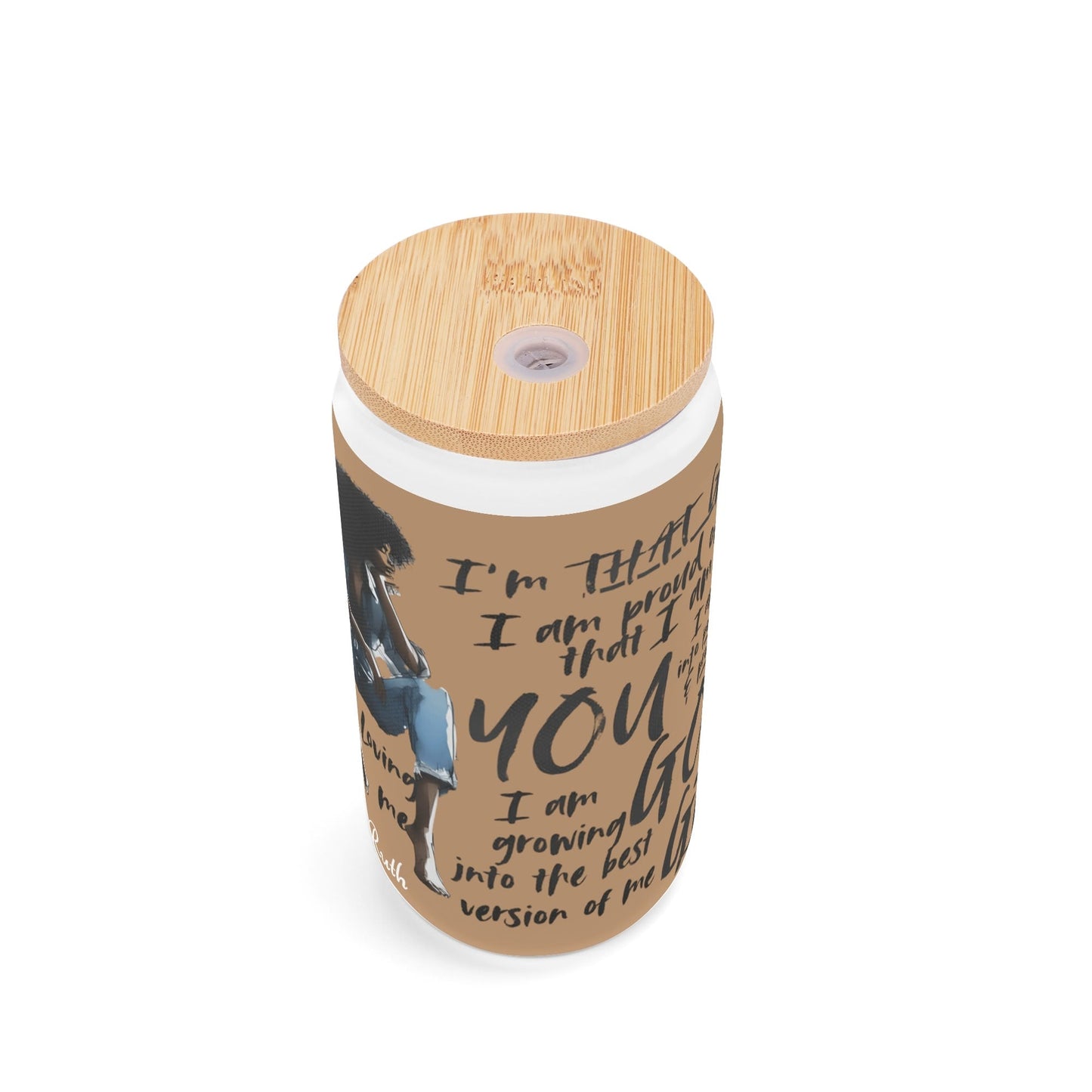 Personalized Afrocentric Affirmation Tumbler • Custom Name Gift - De Krys