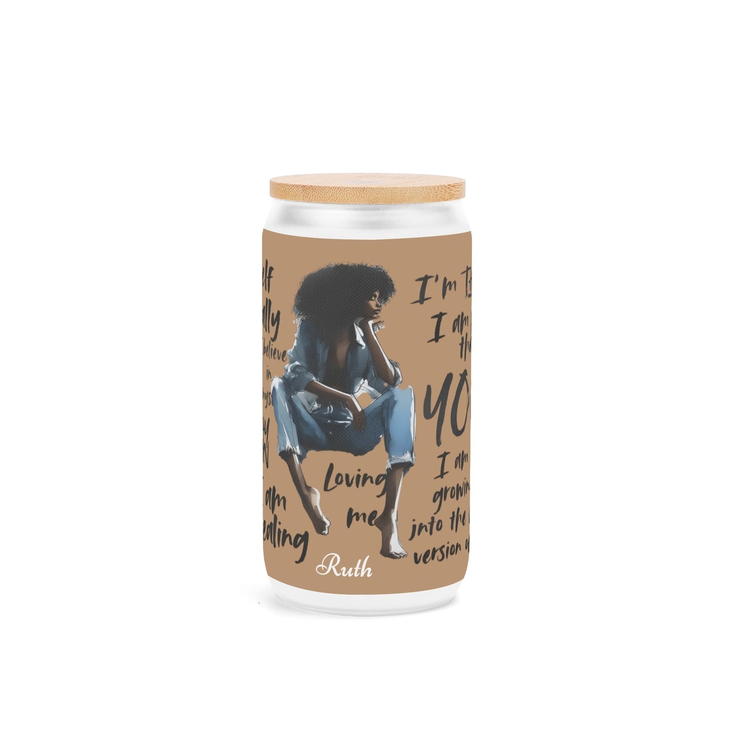 Personalized Afrocentric Affirmation Tumbler • Custom Name Gift - De Krys