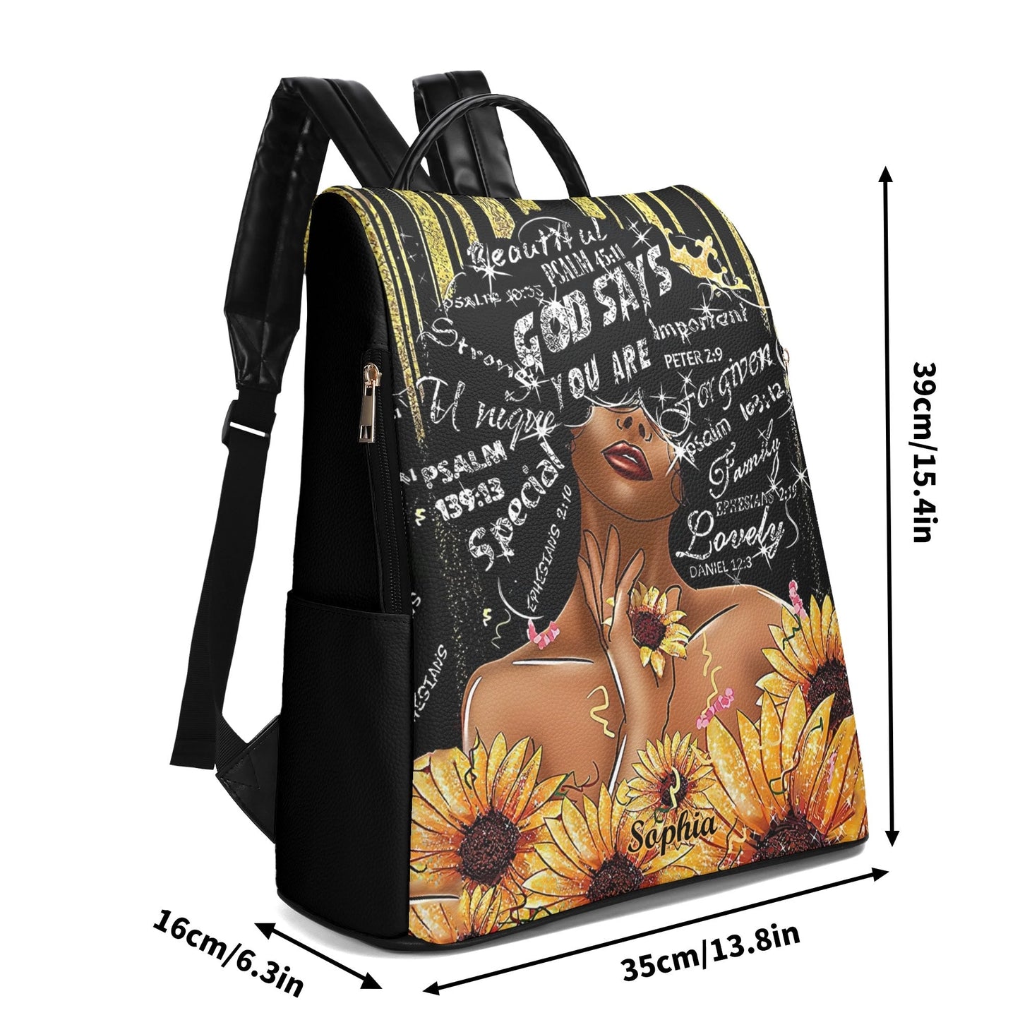 Personalized Christian Backpack • God Says You Are Afrocentric Bag - De Krys