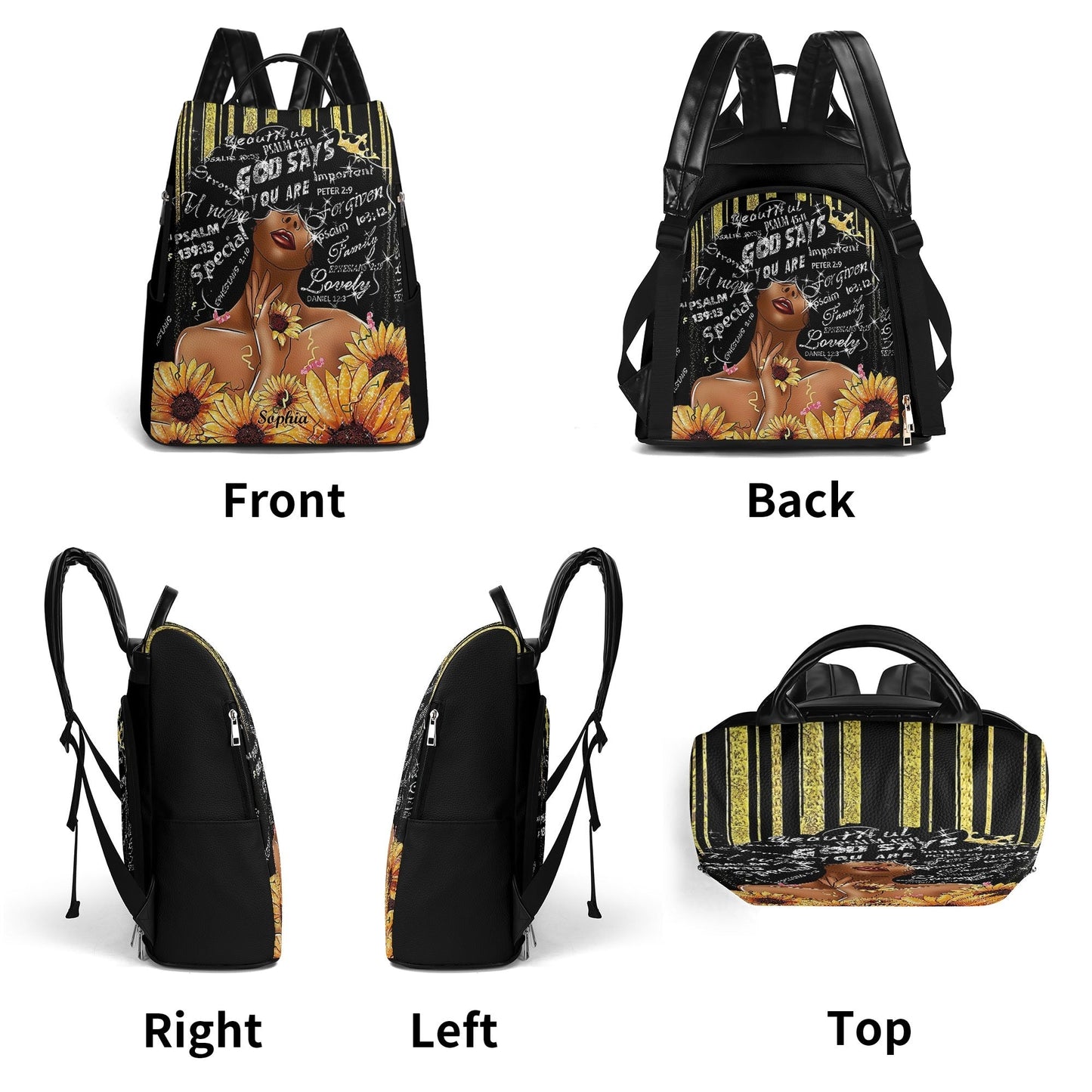 Personalized Christian Backpack • God Says You Are Afrocentric Bag - De Krys