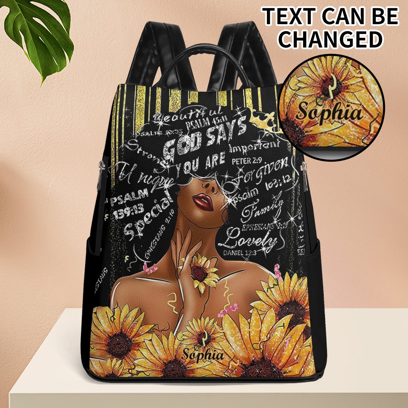 Personalized Christian Backpack • God Says You Are Afrocentric Bag - De Krys