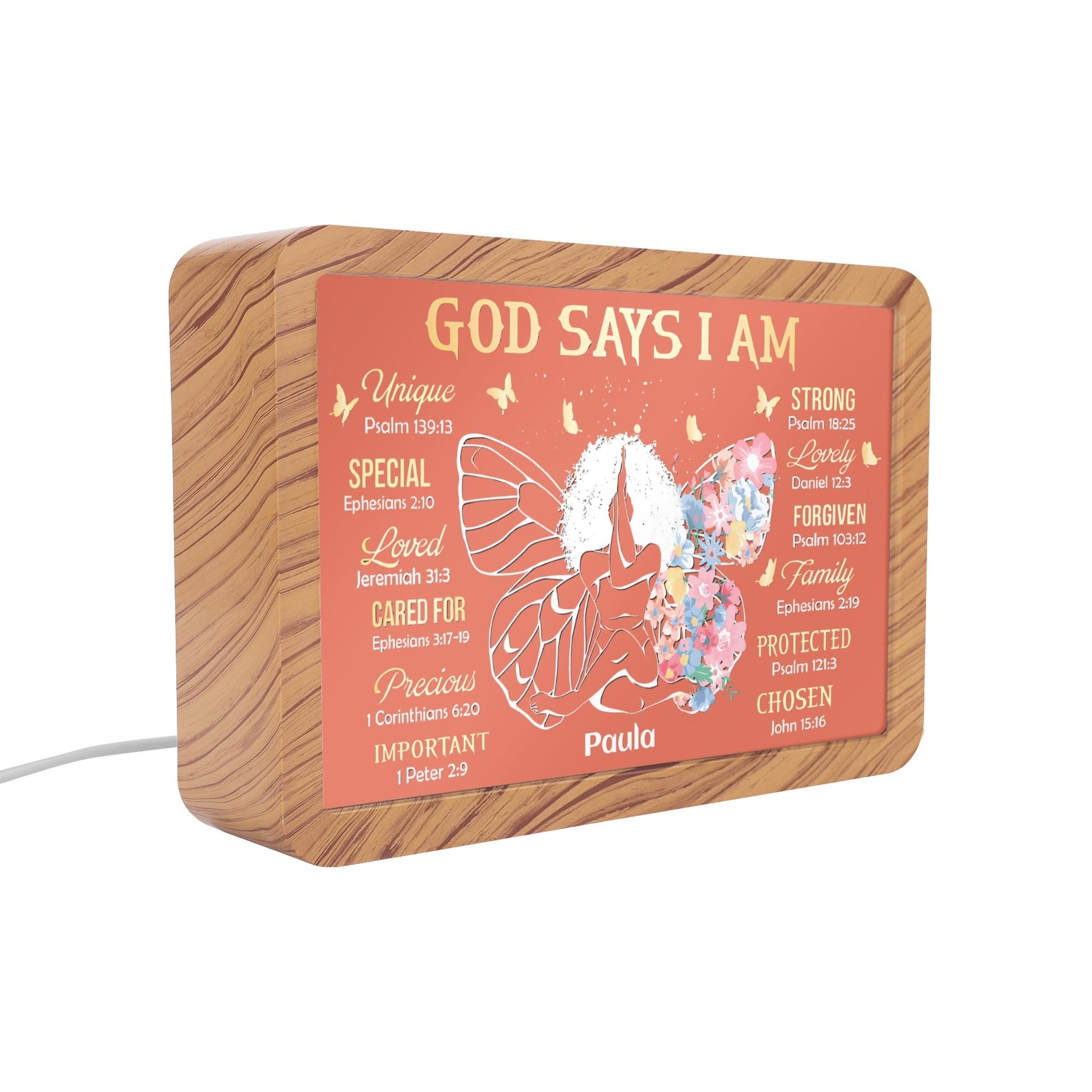 Personalized Christian Name Plaque • God Says I Am Custom Gift - De Krys
