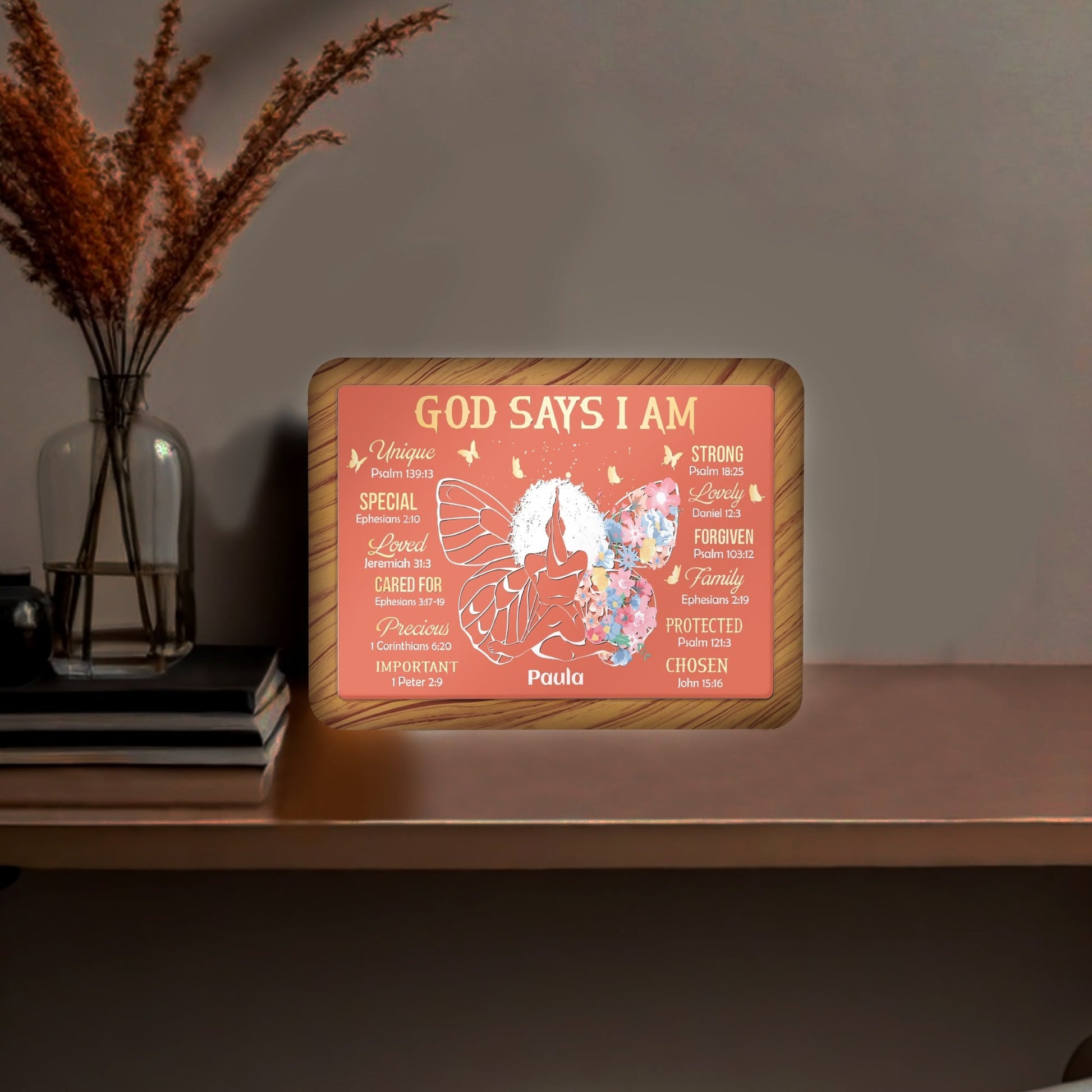 Personalized Christian Name Plaque • God Says I Am Custom Gift - De Krys