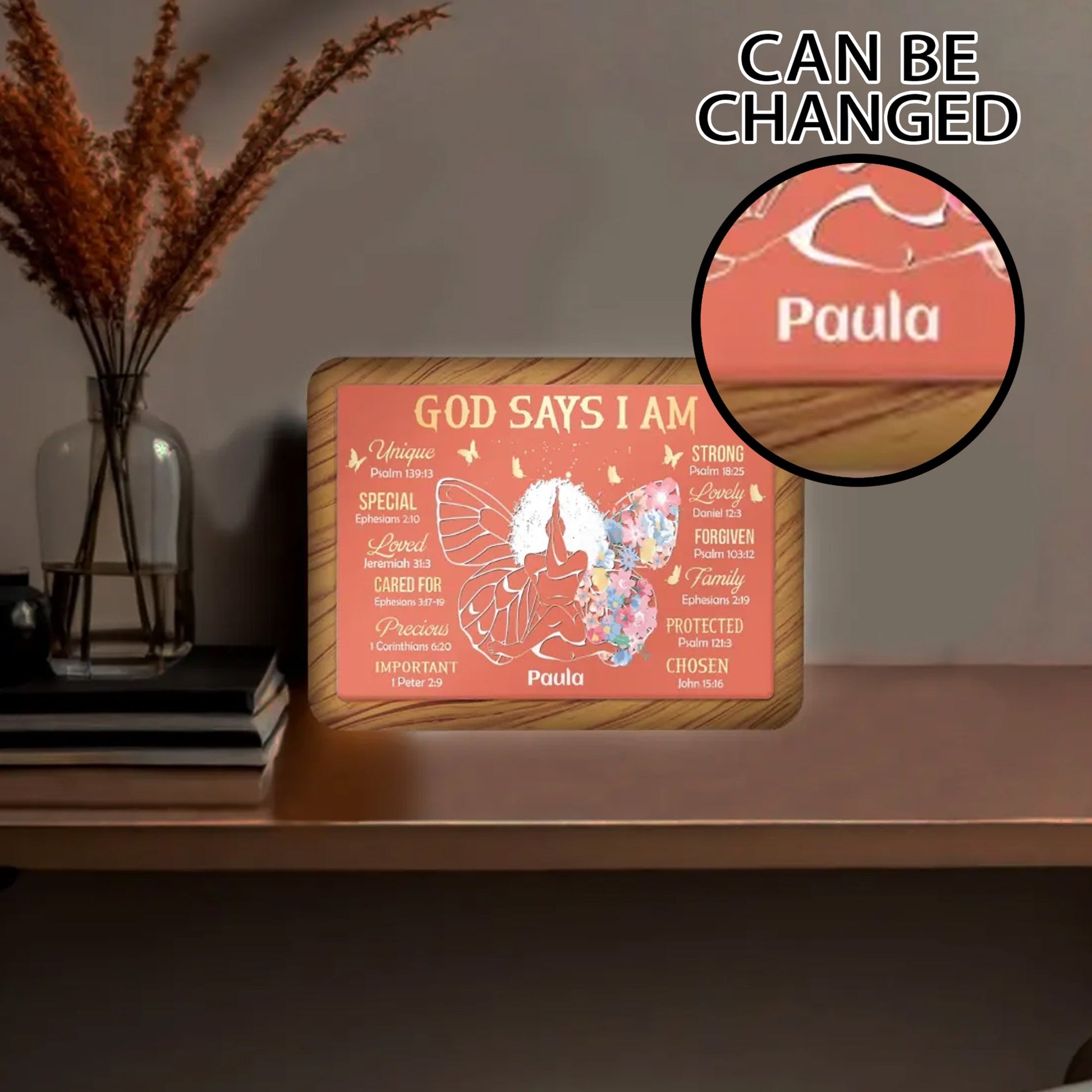 Personalized Christian Name Plaque • God Says I Am Custom Gift - De Krys