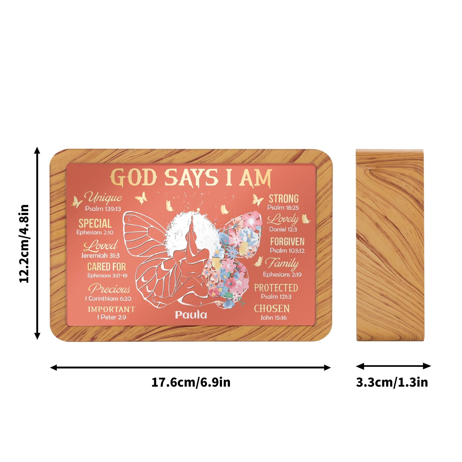 Personalized Christian Name Plaque • God Says I Am Custom Gift - De Krys