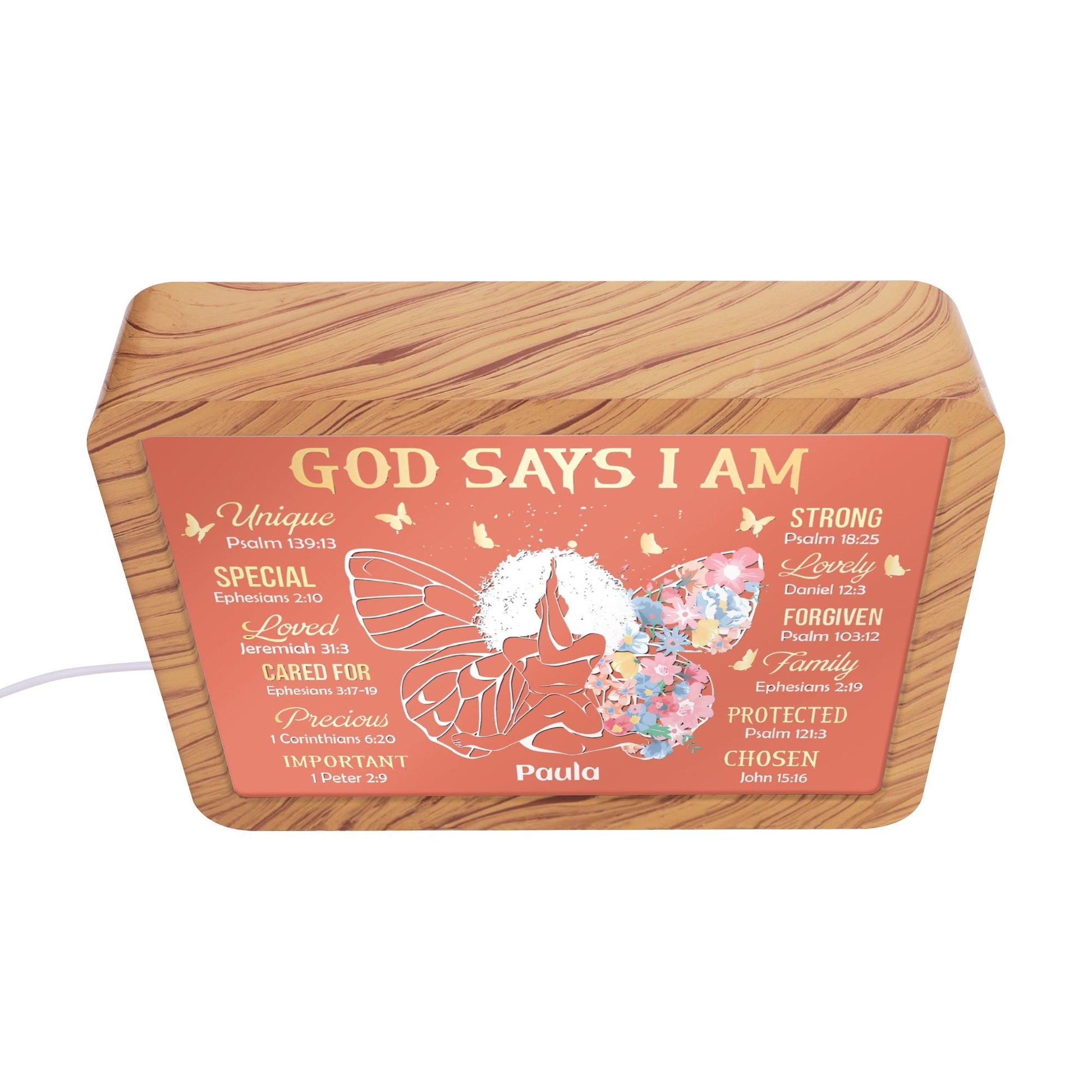 Personalized Christian Name Plaque • God Says I Am Custom Gift - De Krys
