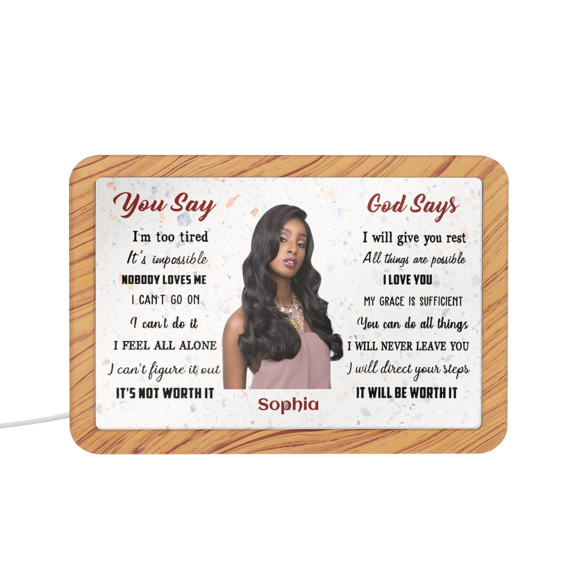 Personalized Christian Photo Plaque • Custom Faith Gift - De Krys