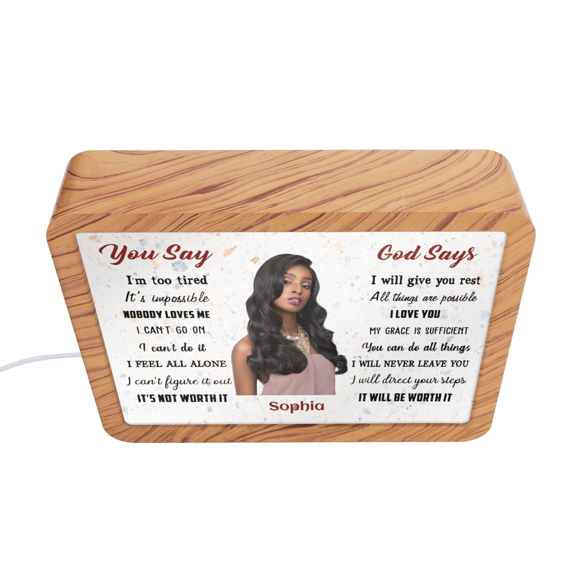 Personalized Christian Photo Plaque • Custom Faith Gift - De Krys
