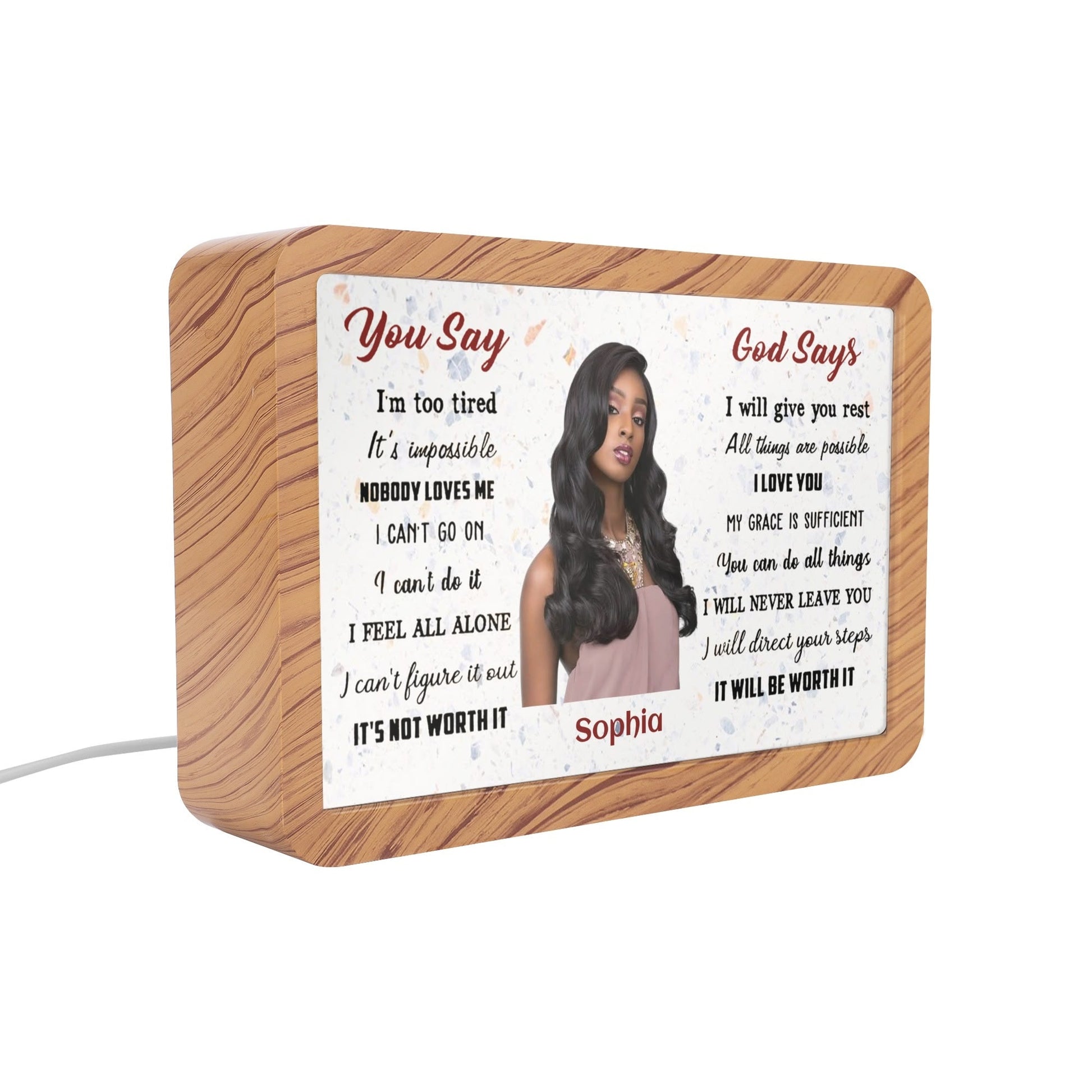 Personalized Christian Photo Plaque • Custom Faith Gift - De Krys