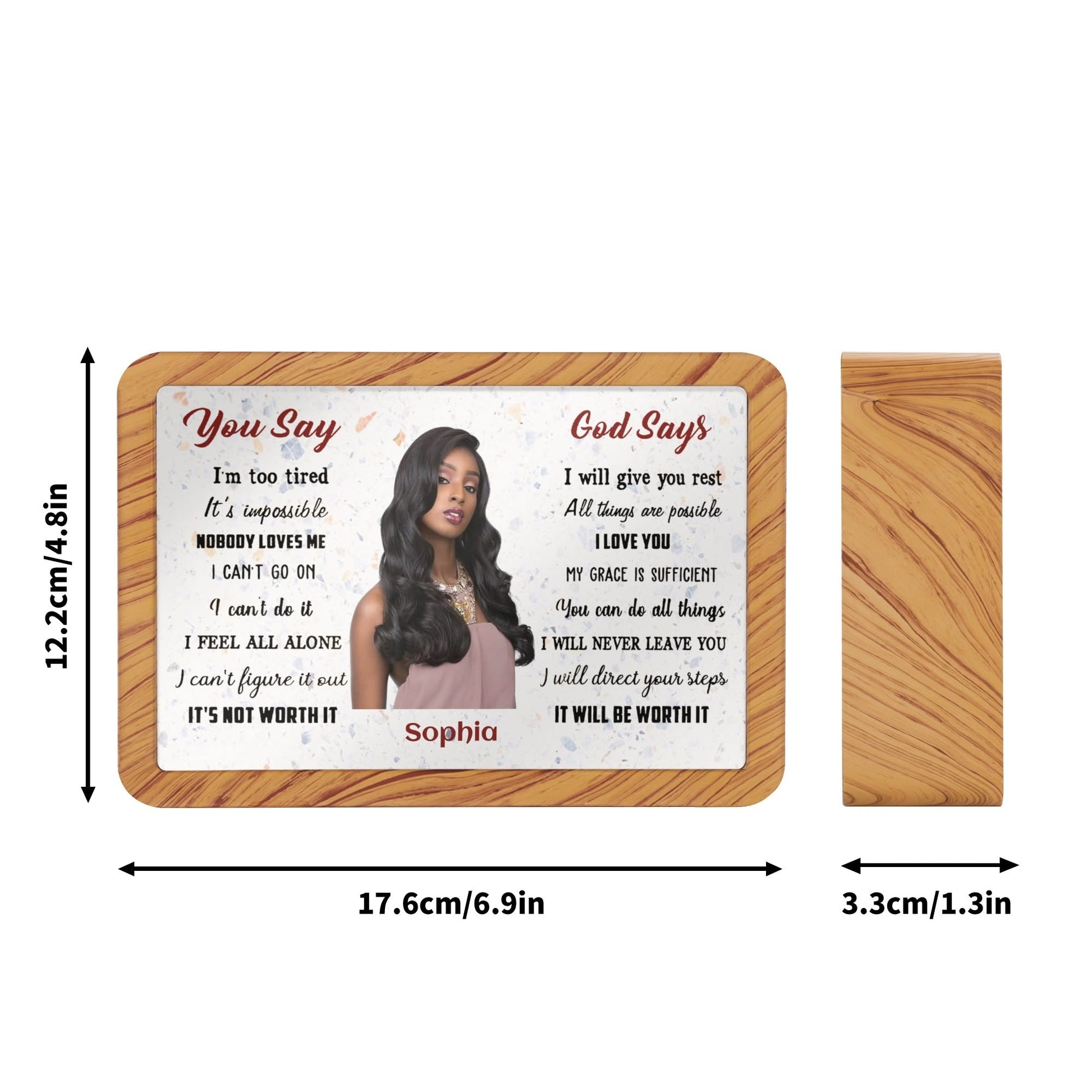 Personalized Christian Photo Plaque • Custom Faith Gift - De Krys