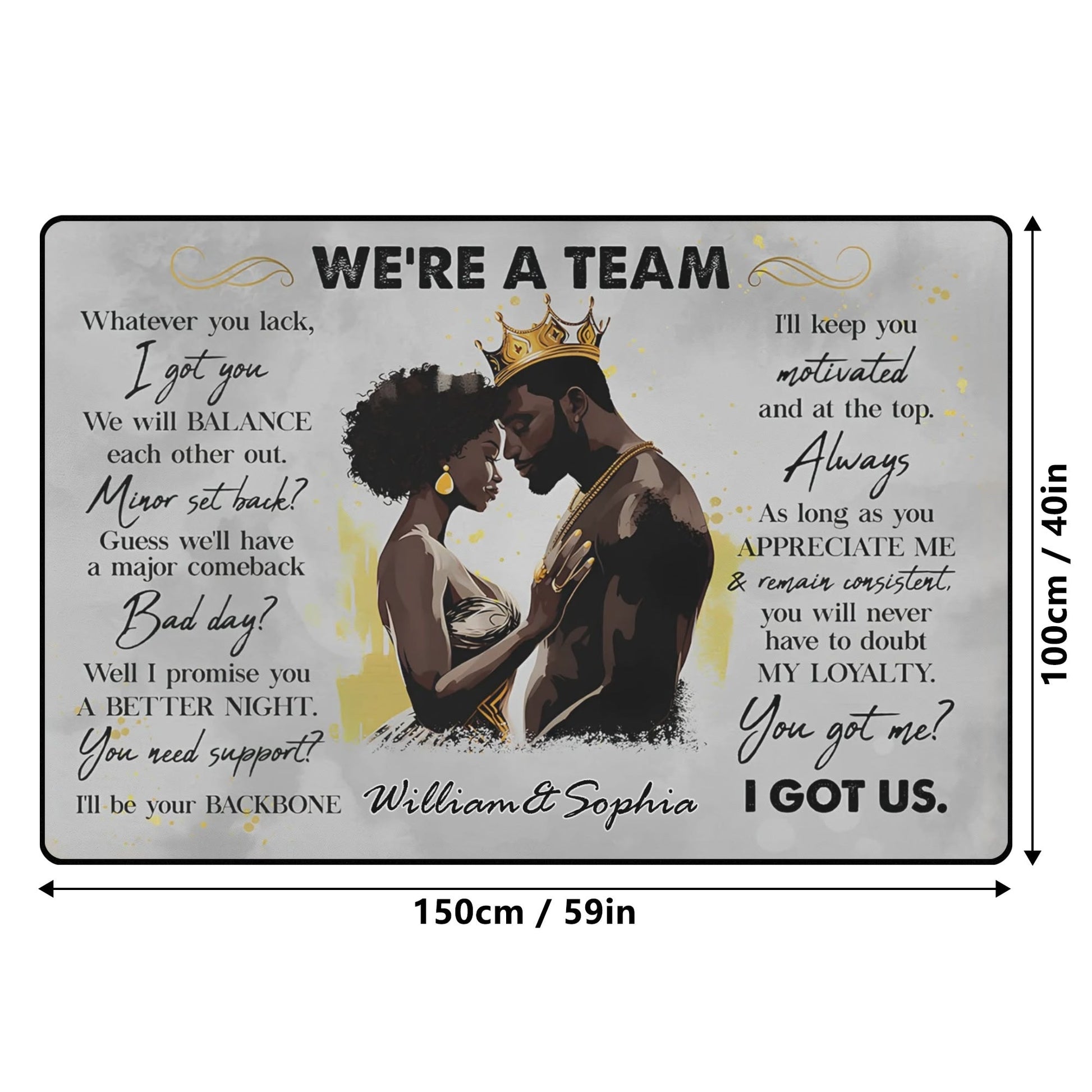 Personalized Couple Rug • Custom Romantic Home Décor Gift - De Krys