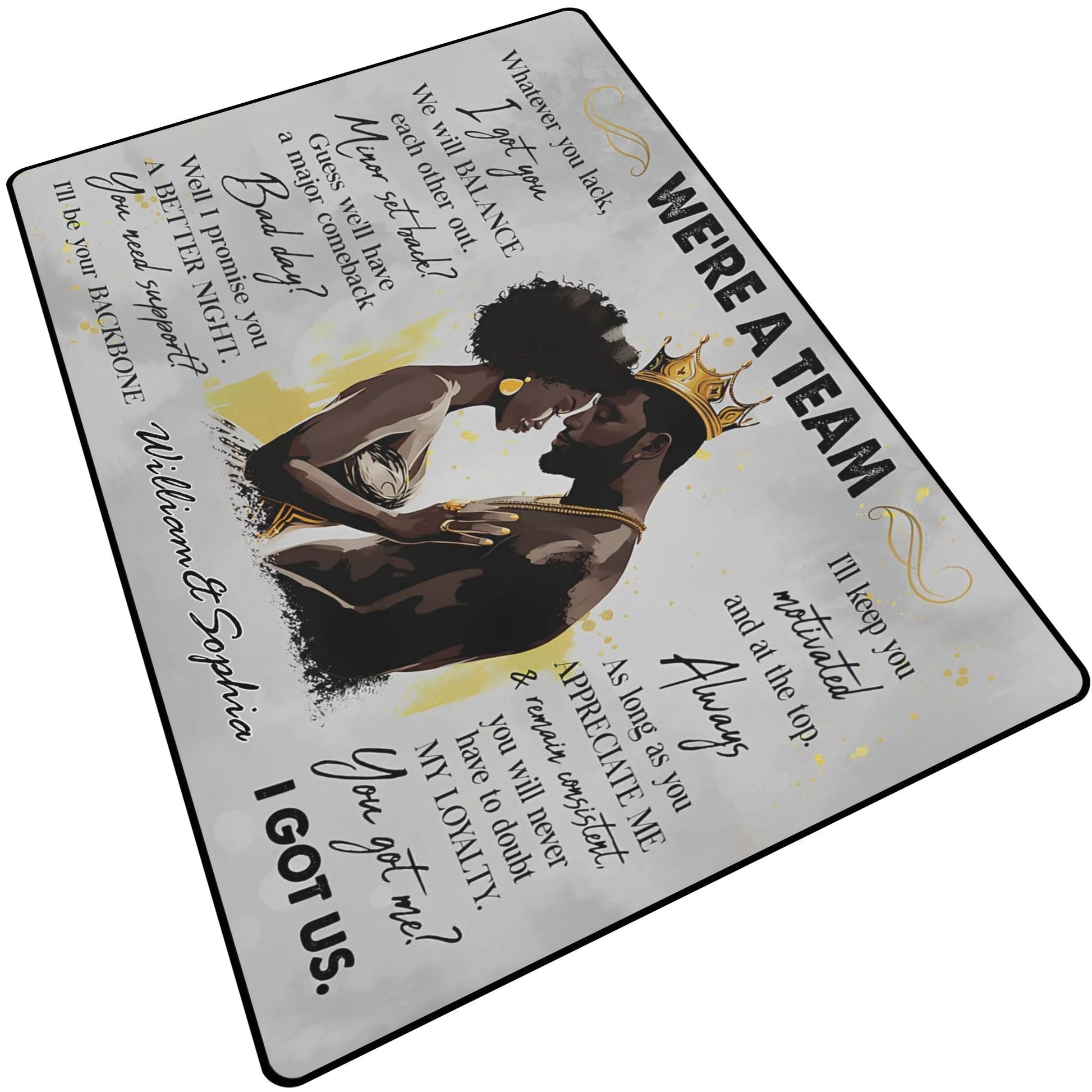 Personalized Couple Rug • Custom Romantic Home Décor Gift - De Krys